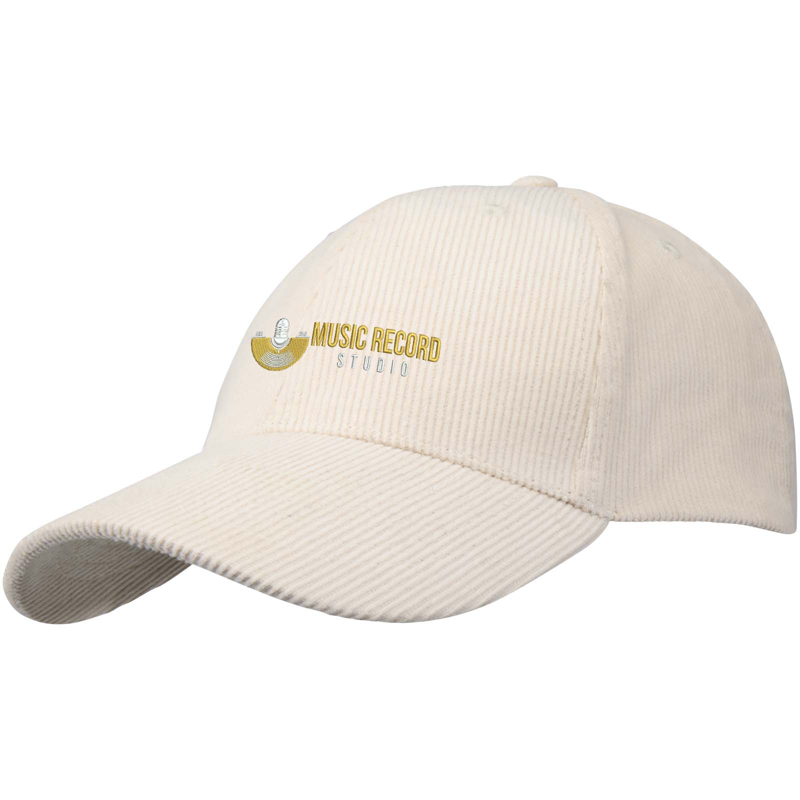 Elevate Casquette 6 panneaux de 280 g/m² Hutton en velours côtelé recyclé