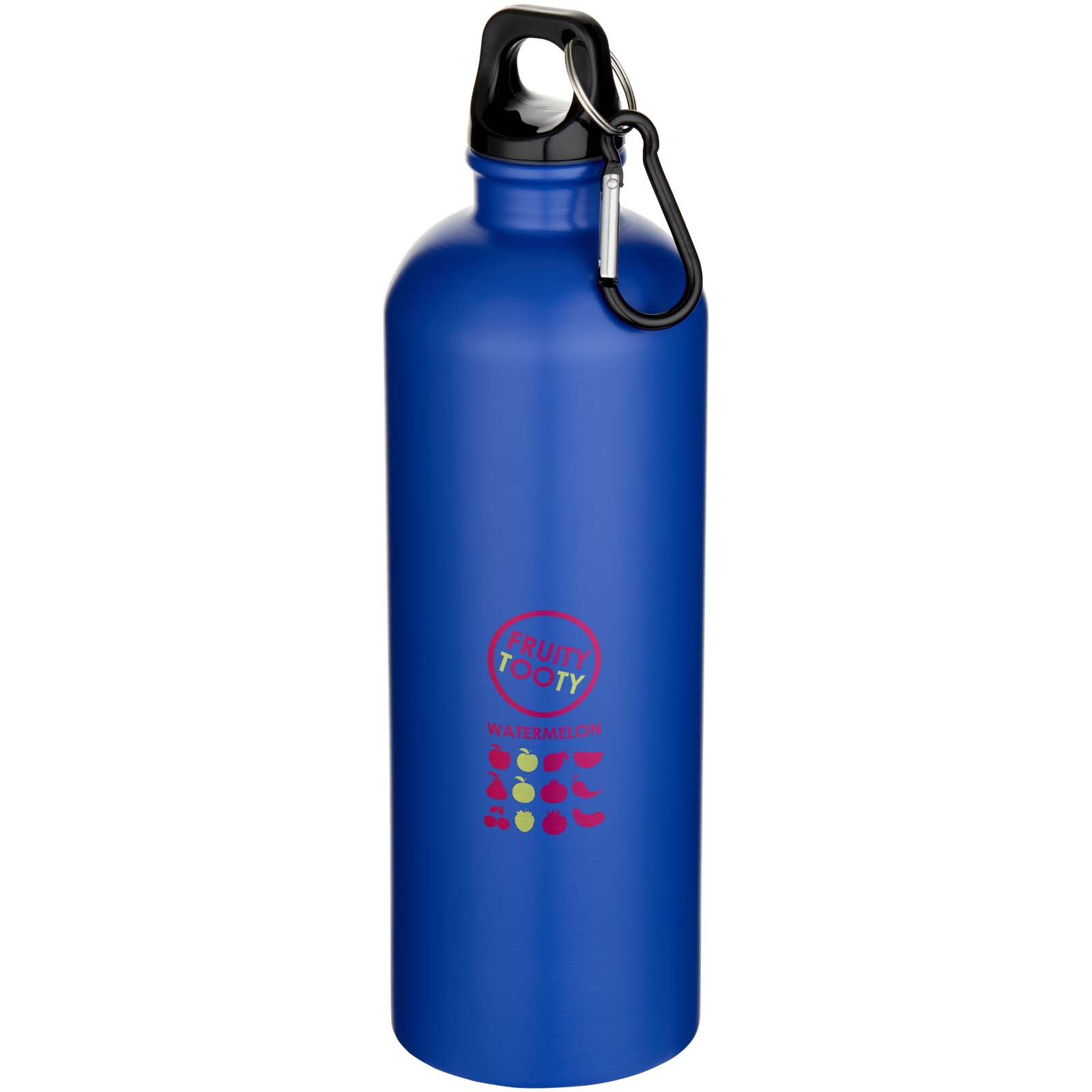 Bouteille d’eau Oregon de 750 ml en acier inoxydable à simple paroi certifiée RCS, recyclé mat avec mousqueton