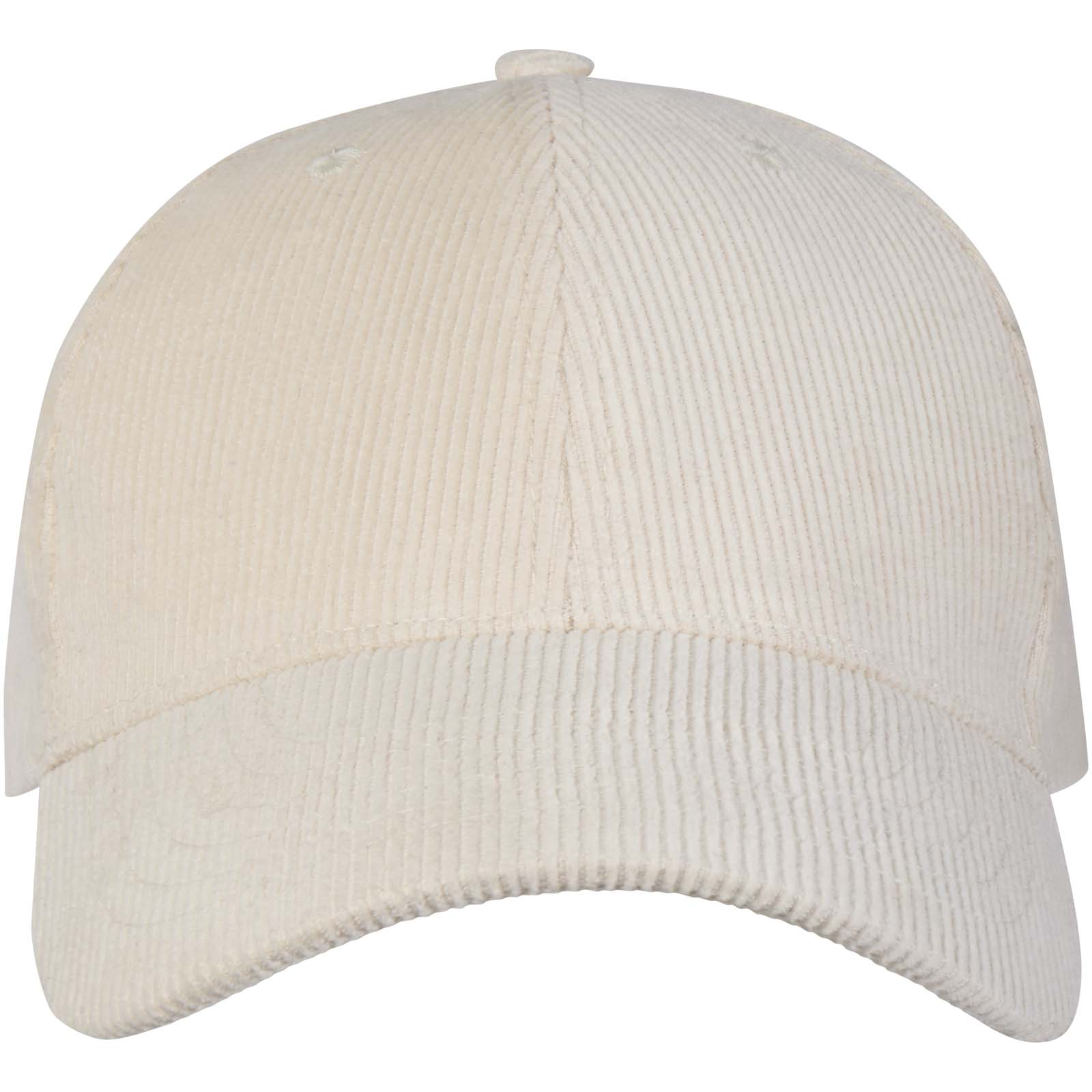 Elevate Casquette 6 panneaux de 280 g/m² Hutton en velours côtelé recyclé
