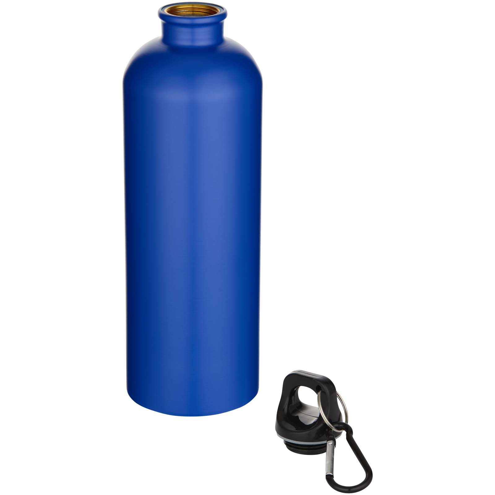Bouteille d’eau Oregon de 750 ml en acier inoxydable à simple paroi certifiée RCS, recyclé mat avec mousqueton