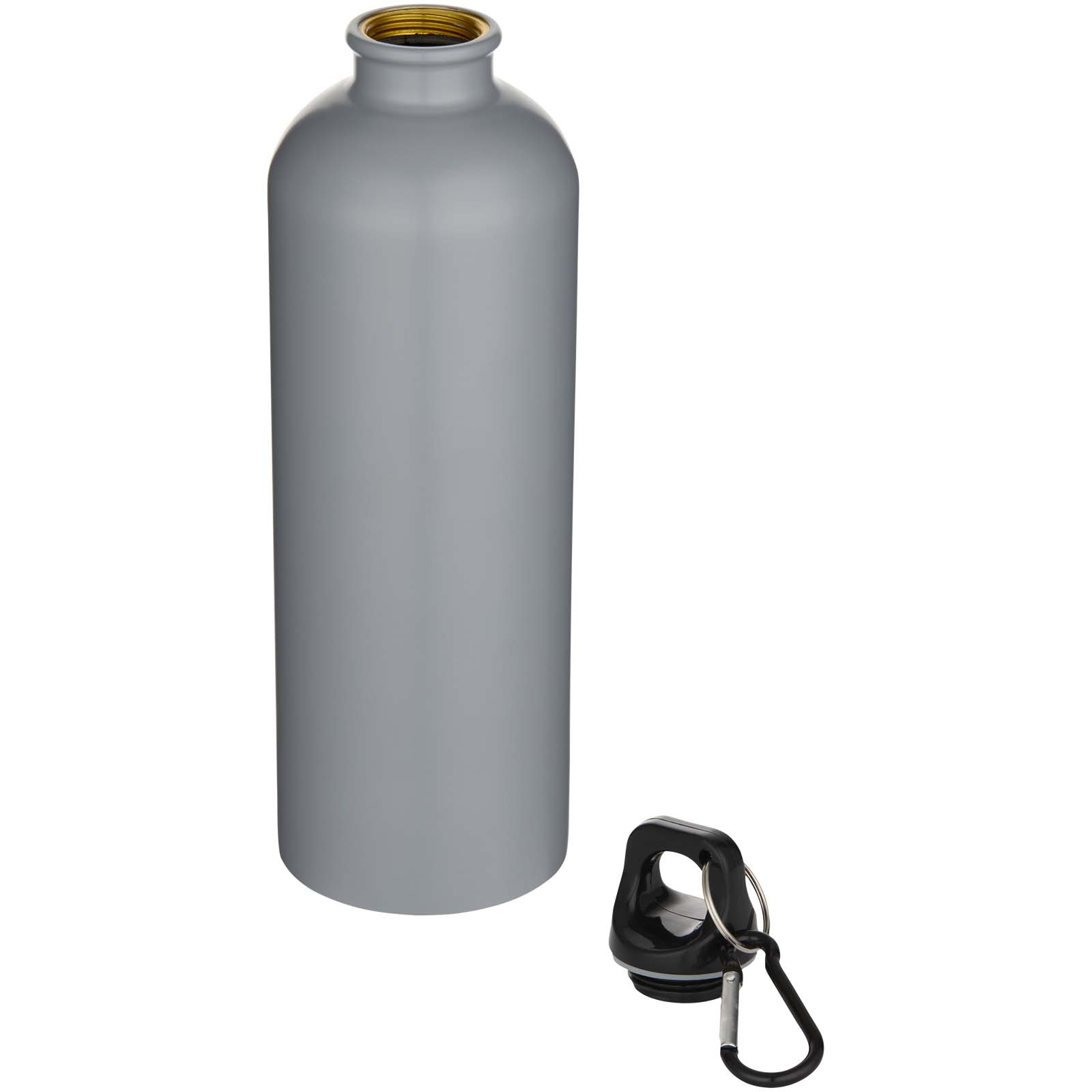 Bouteille d’eau Oregon de 750 ml en acier inoxydable à simple paroi certifiée RCS, recyclé mat avec mousqueton