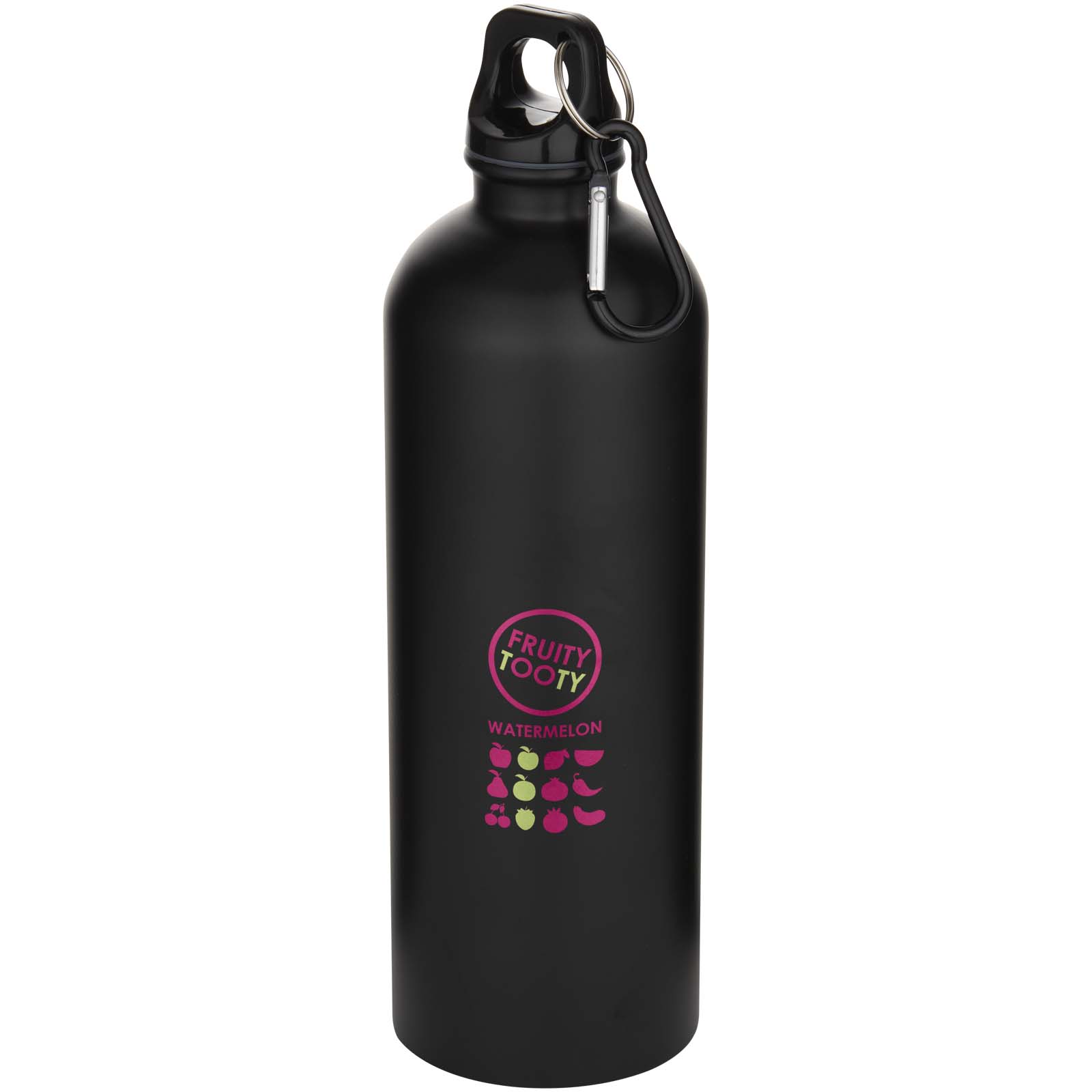 Bouteille d’eau Oregon de 750 ml en acier inoxydable à simple paroi certifiée RCS, recyclé mat avec mousqueton