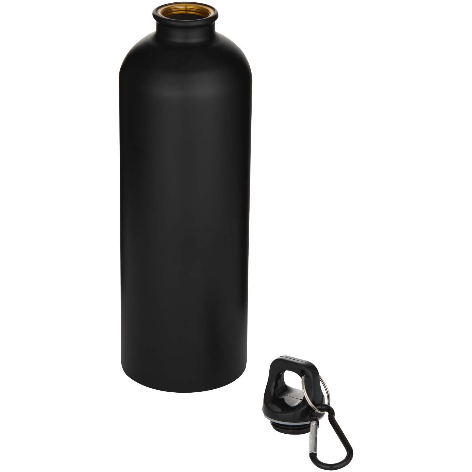 Bouteille d’eau Oregon de 750 ml en acier inoxydable à simple paroi certifiée RCS, recyclé mat avec mousqueton