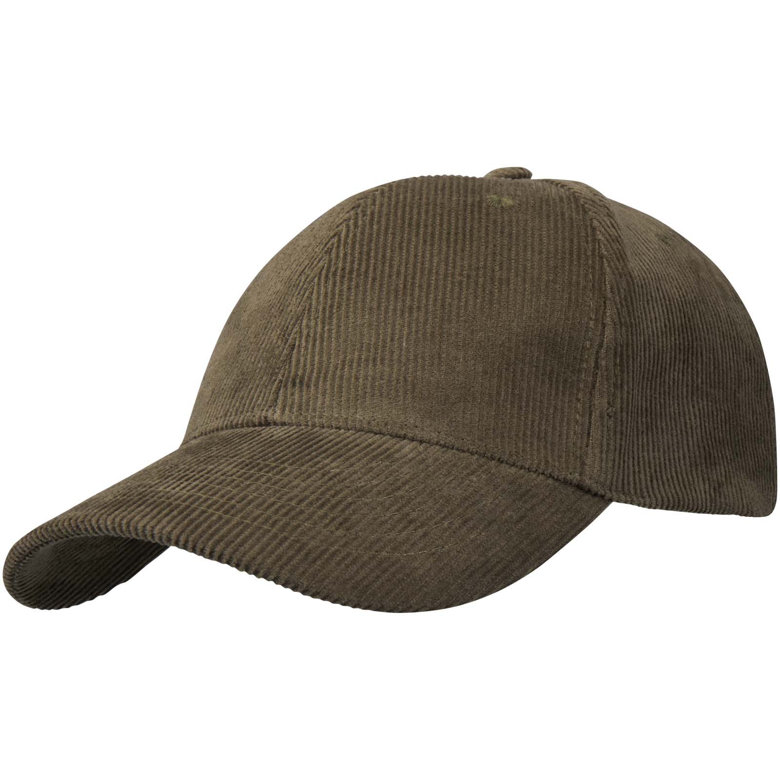 Elevate Casquette 6 panneaux de 280 g/m² Hutton en velours côtelé recyclé