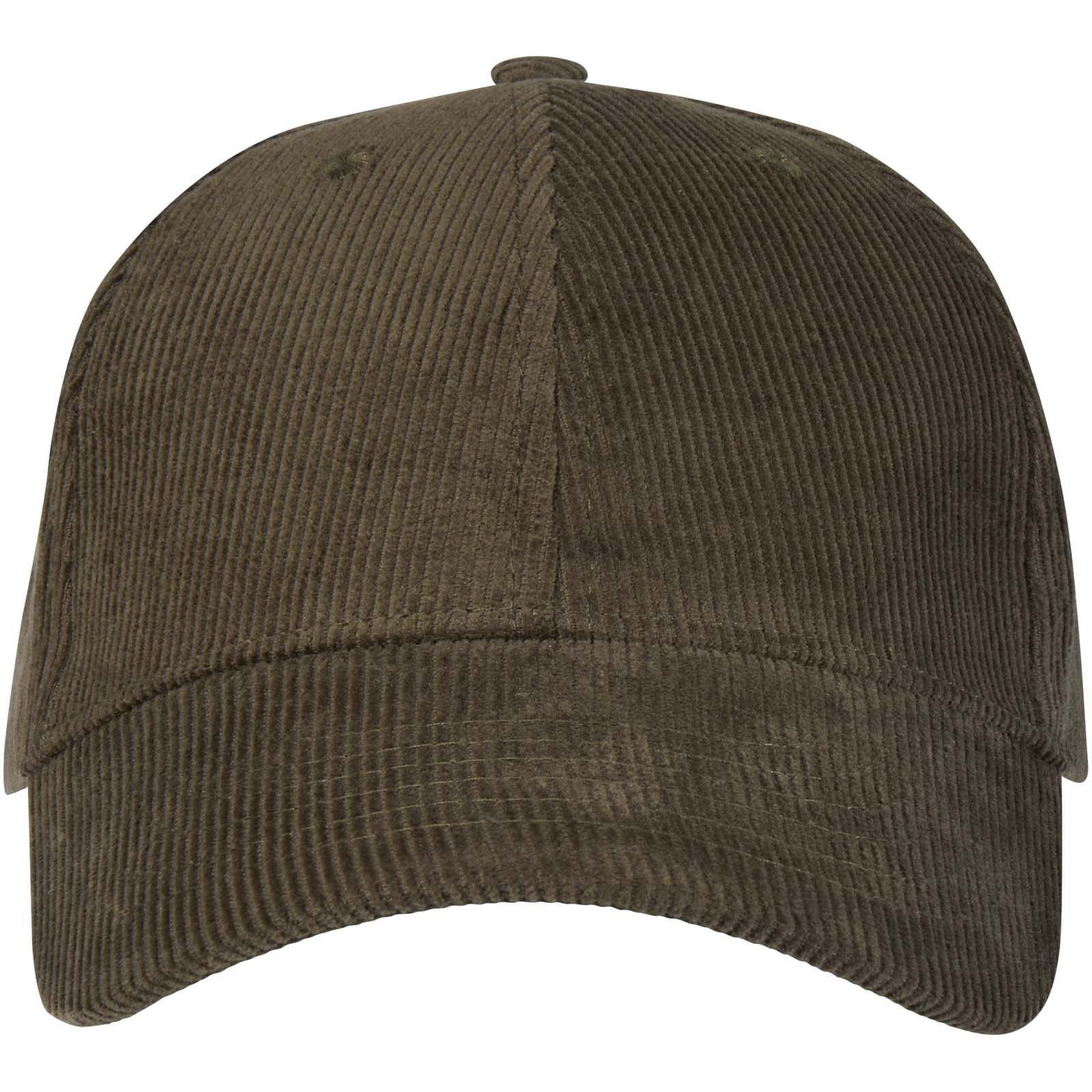 Elevate Casquette 6 panneaux de 280 g/m² Hutton en velours côtelé recyclé