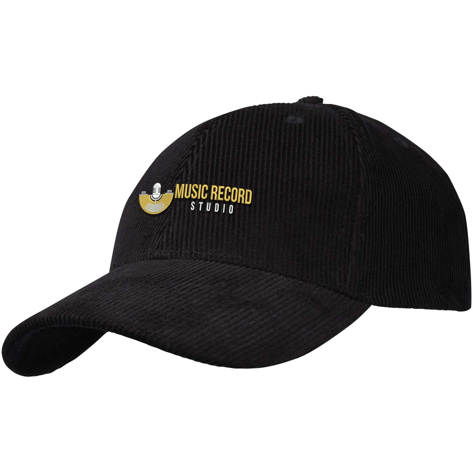 Elevate Casquette 6 panneaux de 280 g/m² Hutton en velours côtelé recyclé