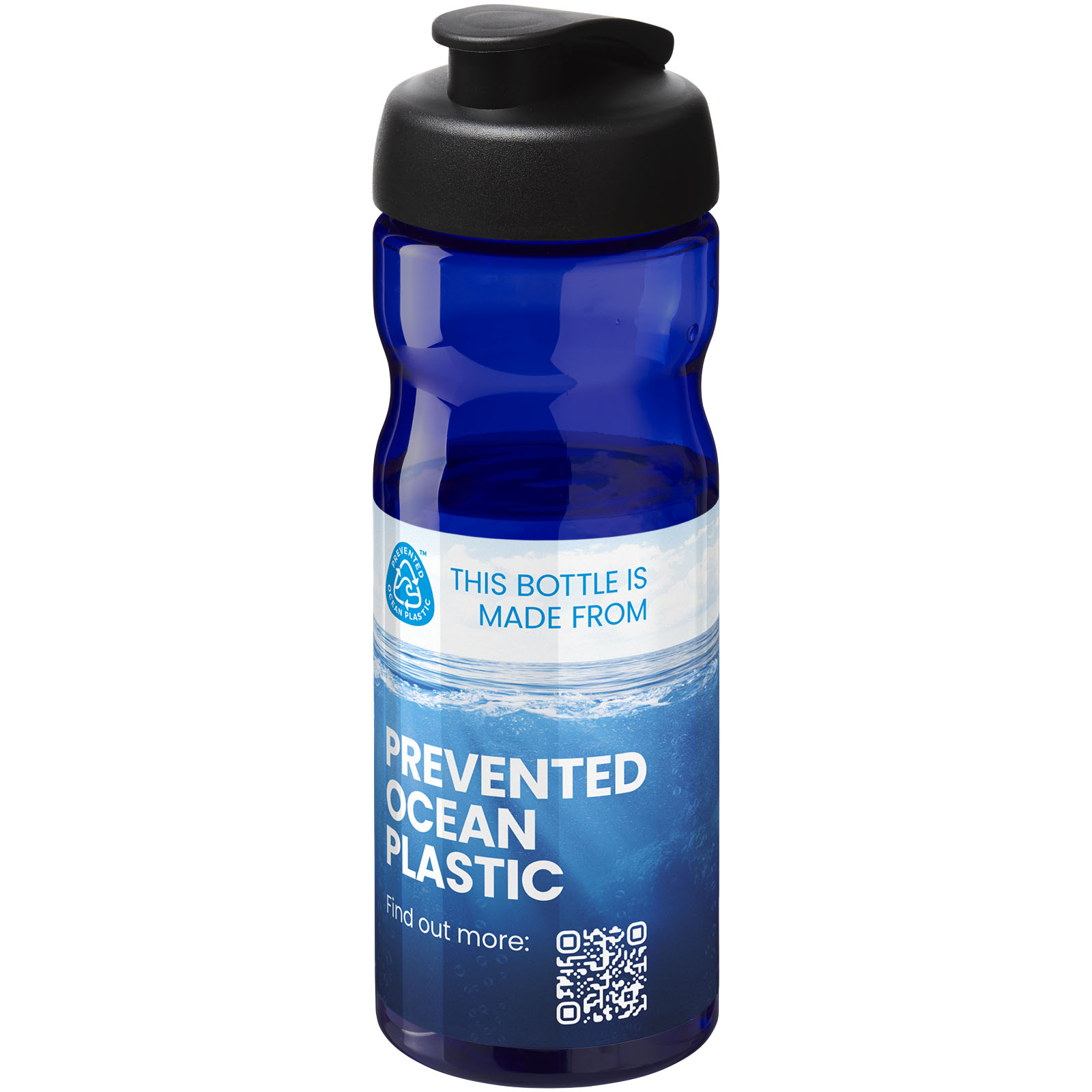 Bouteille de sport H2O Active® Eco POP Base 650ml avec couvercle à bascule