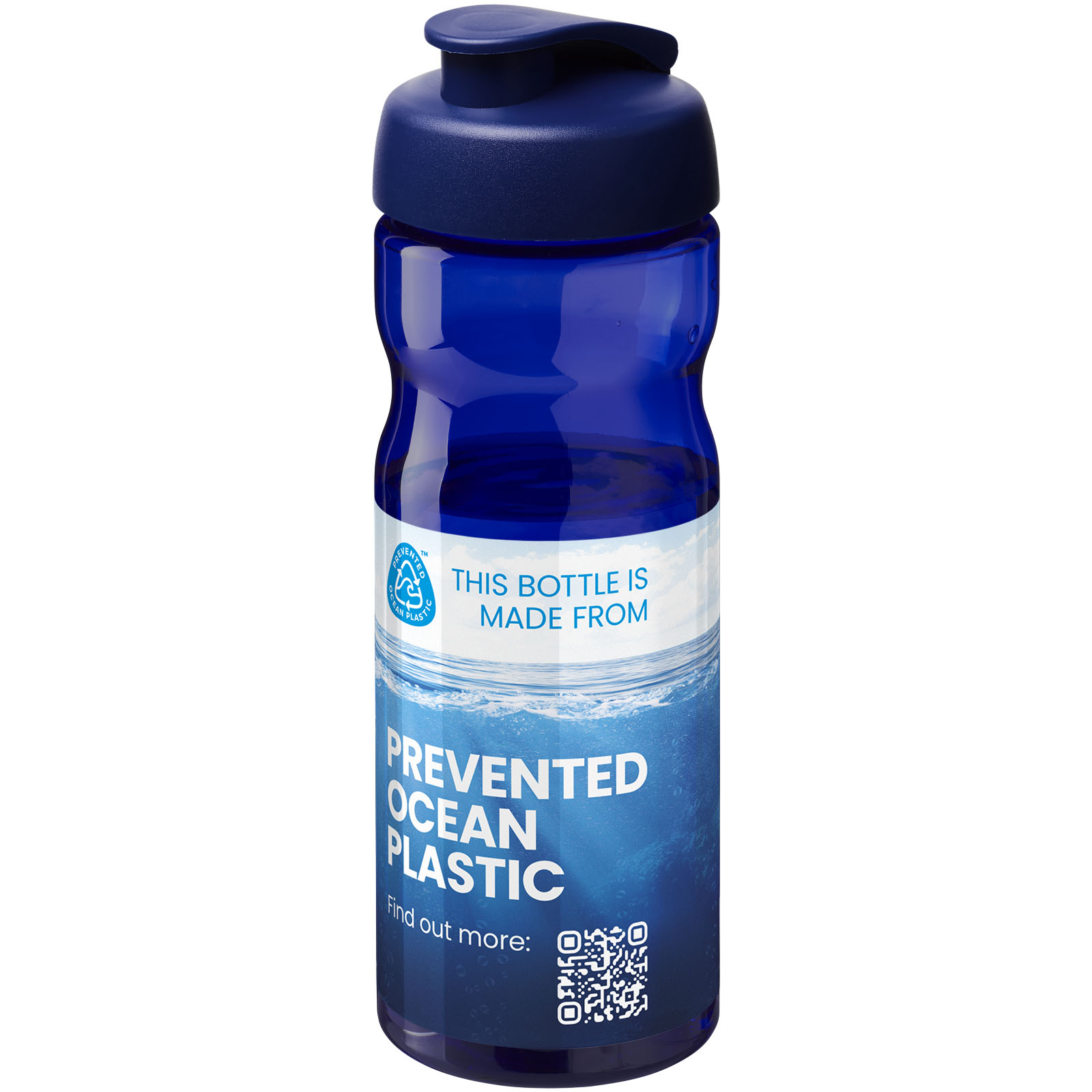 Bouteille de sport H2O Active® Eco POP Base 650ml avec couvercle à bascule