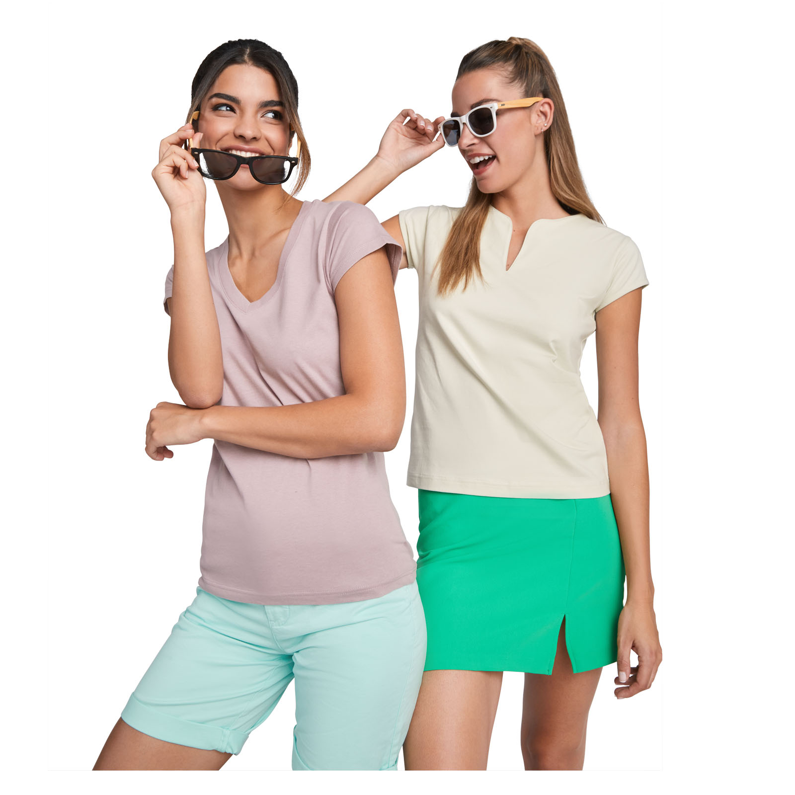 Roly T-shirt de 155 g/m² Victoria à col en V et manches courtes pour femme