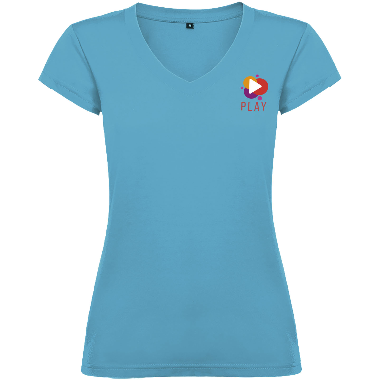 Roly T-shirt de 155 g/m² Victoria à col en V et manches courtes pour femme