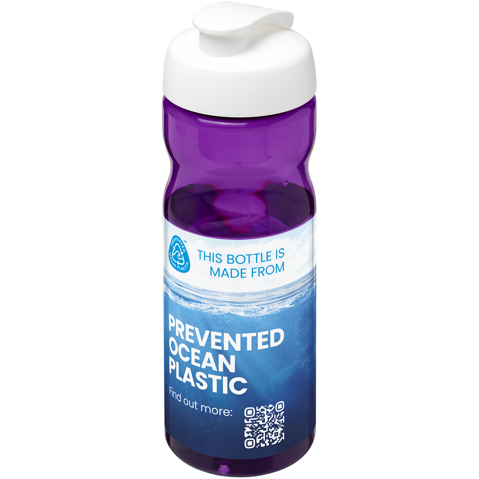 Bouteille de sport H2O Active® Eco POP Base 650ml avec couvercle à bascule