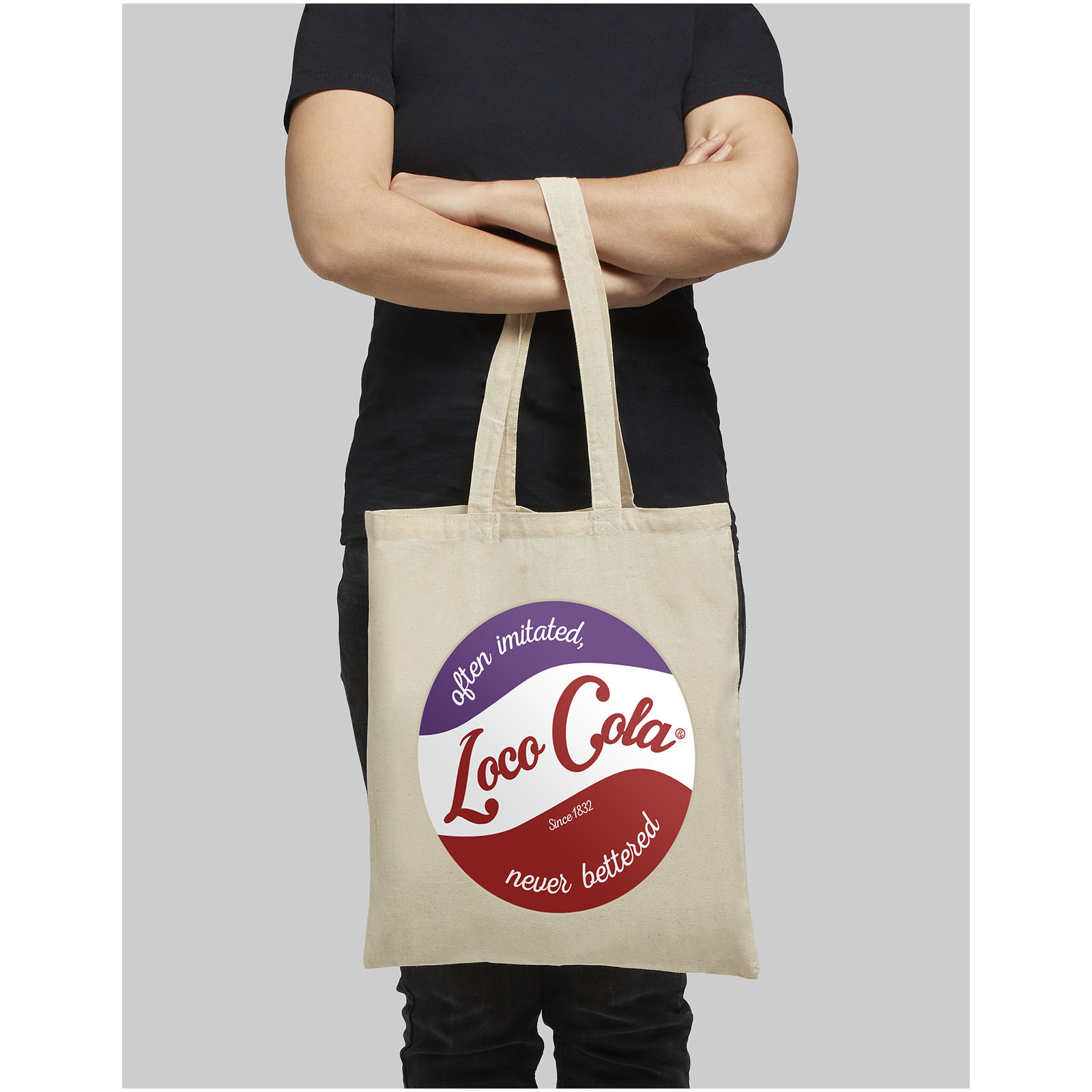 Sac shopping coton Madras 140 gr/m² 7L
