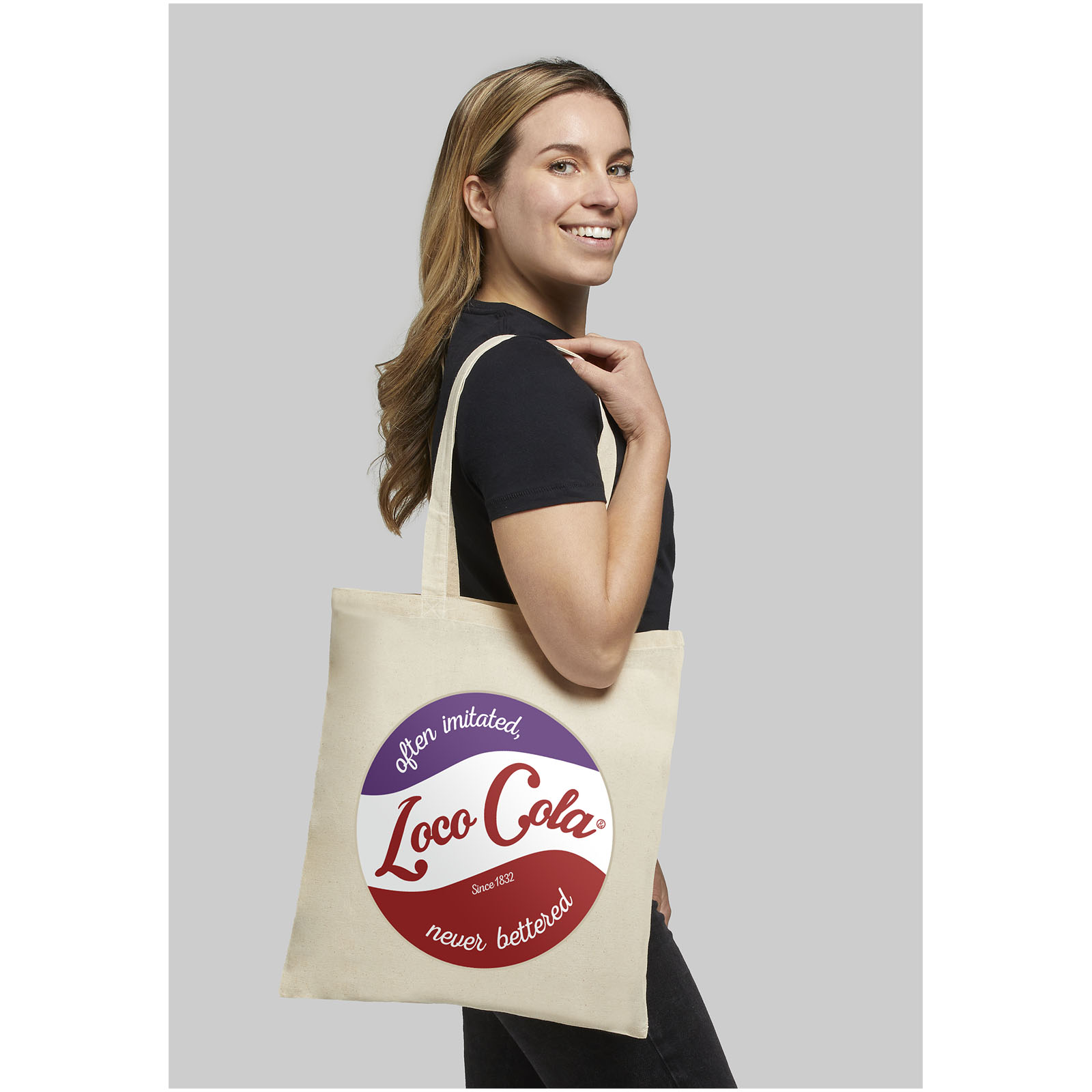 Sac shopping coton Madras 140 gr/m² 7L