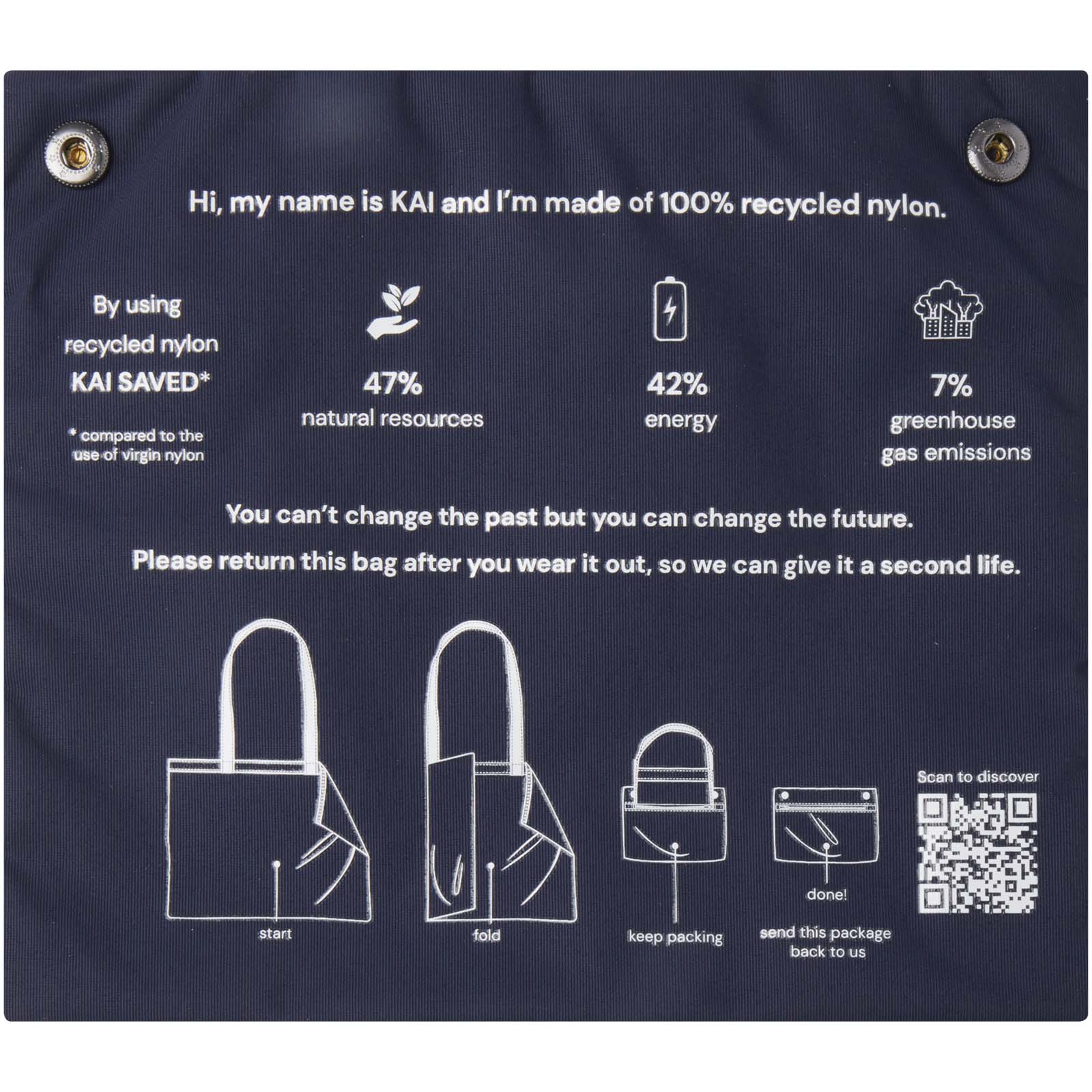 Sac shopping circulaire recyclé GRS Kai