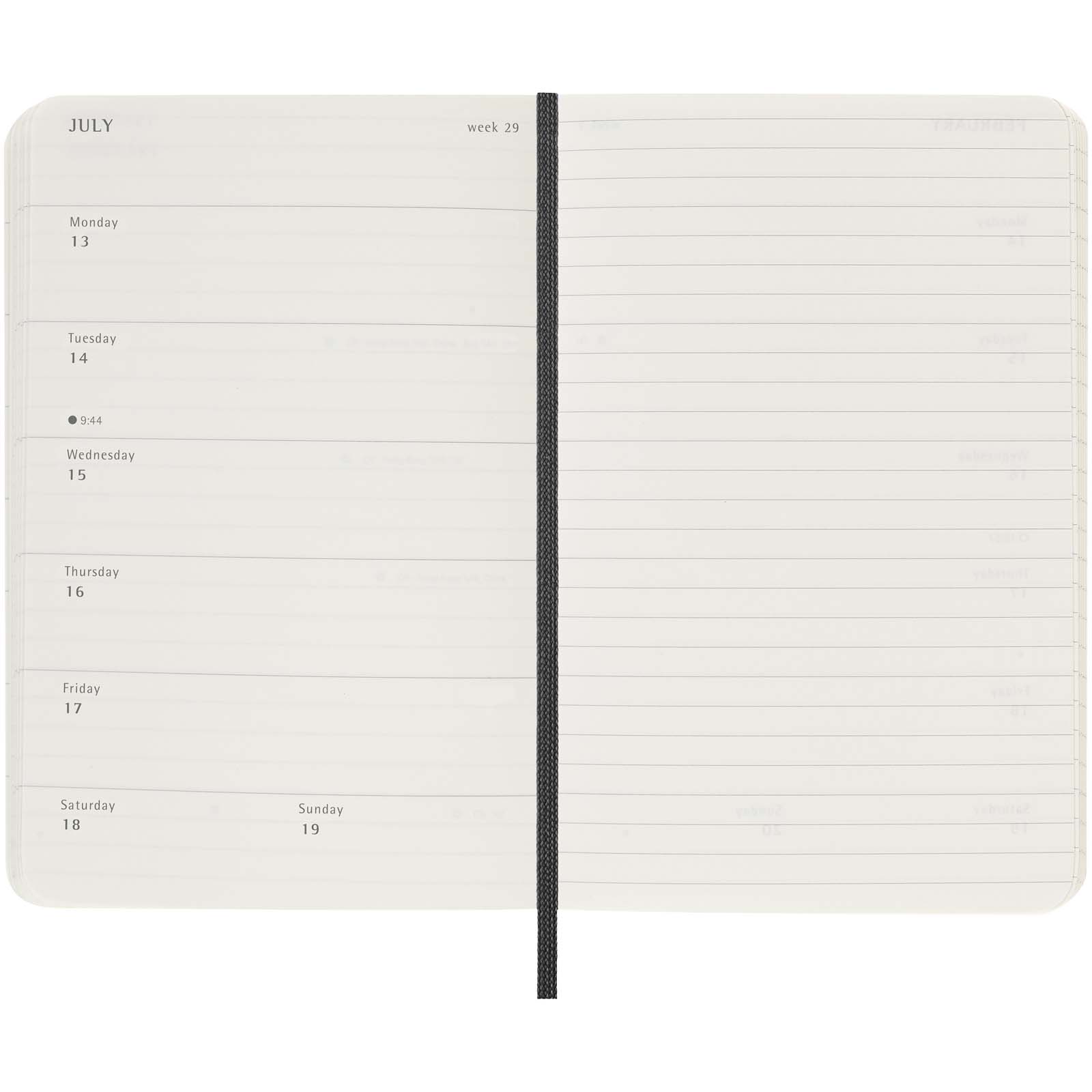 Agenda de poche hebdomadaire 12 mois Moleskine à couverture souple