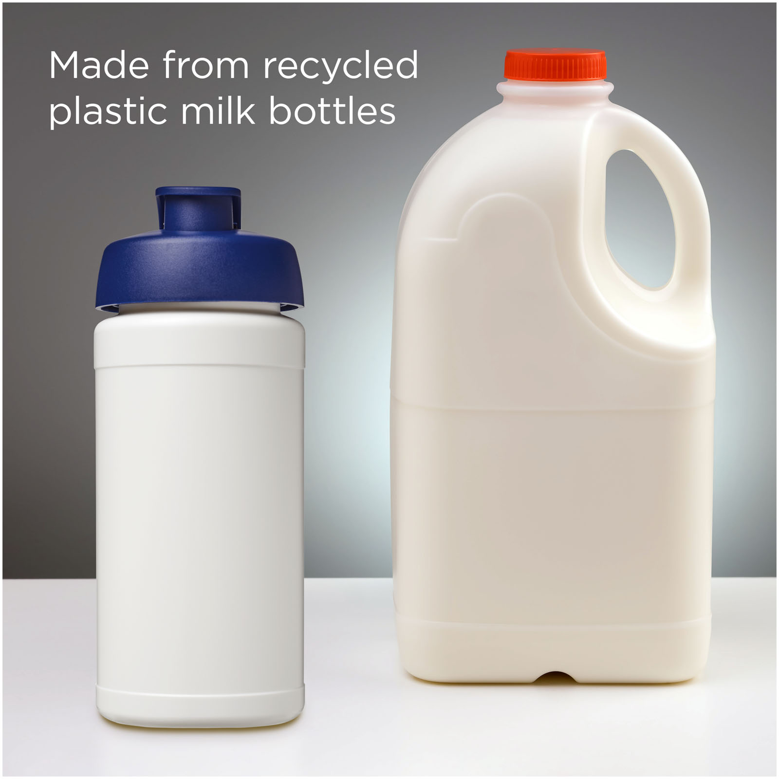 Bouteille de sport Baseline de 500 ml recyclée avec couvercle rabattable