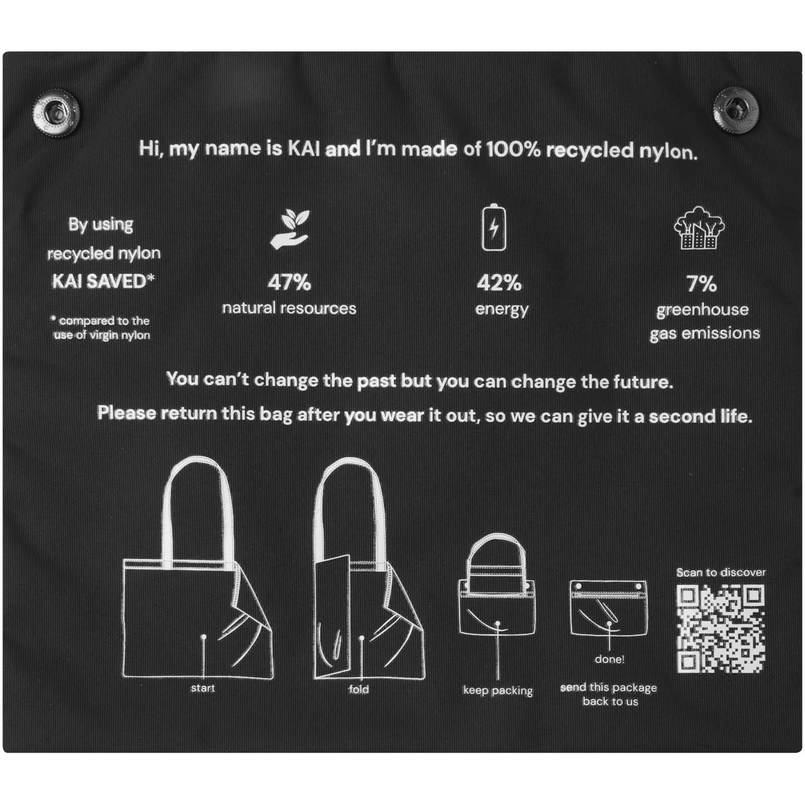 Sac shopping circulaire recyclé GRS Kai