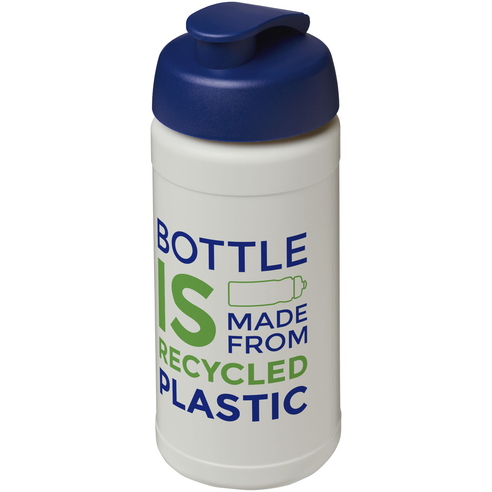 Bouteille de sport Baseline de 500 ml recyclée avec couvercle rabattable