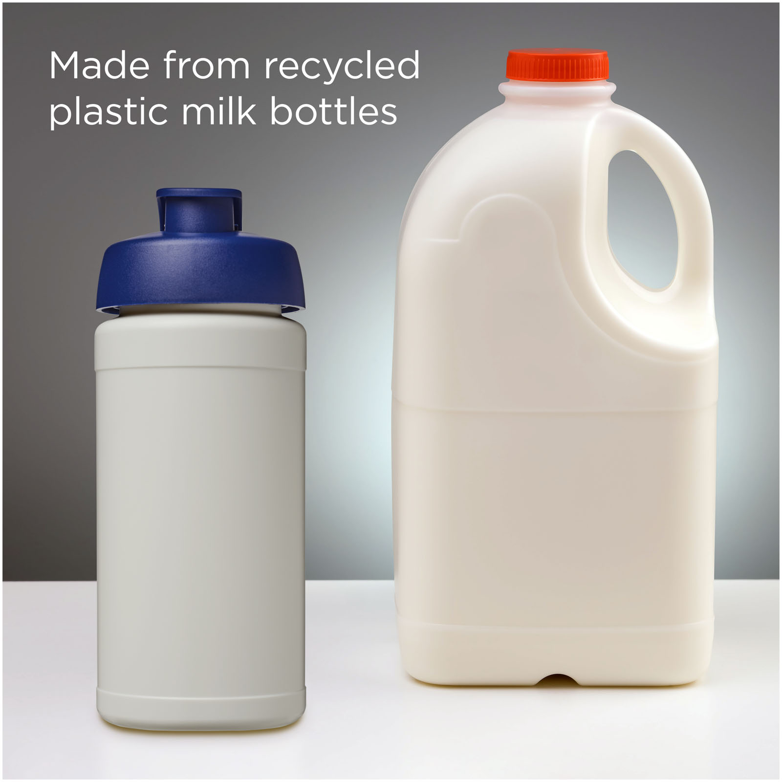 Bouteille de sport Baseline de 500 ml recyclée avec couvercle rabattable