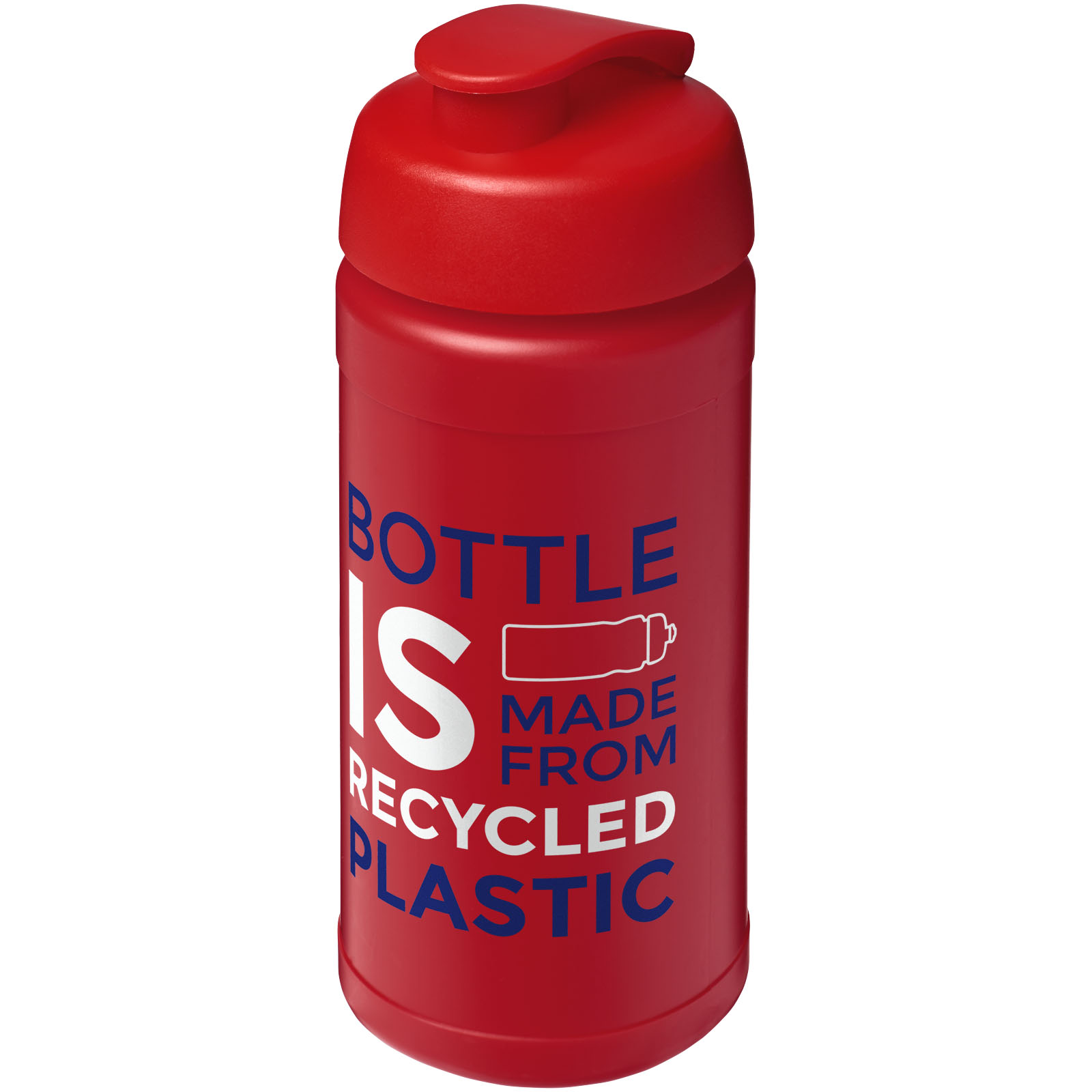 Bouteille de sport Baseline de 500 ml recyclée avec couvercle rabattable