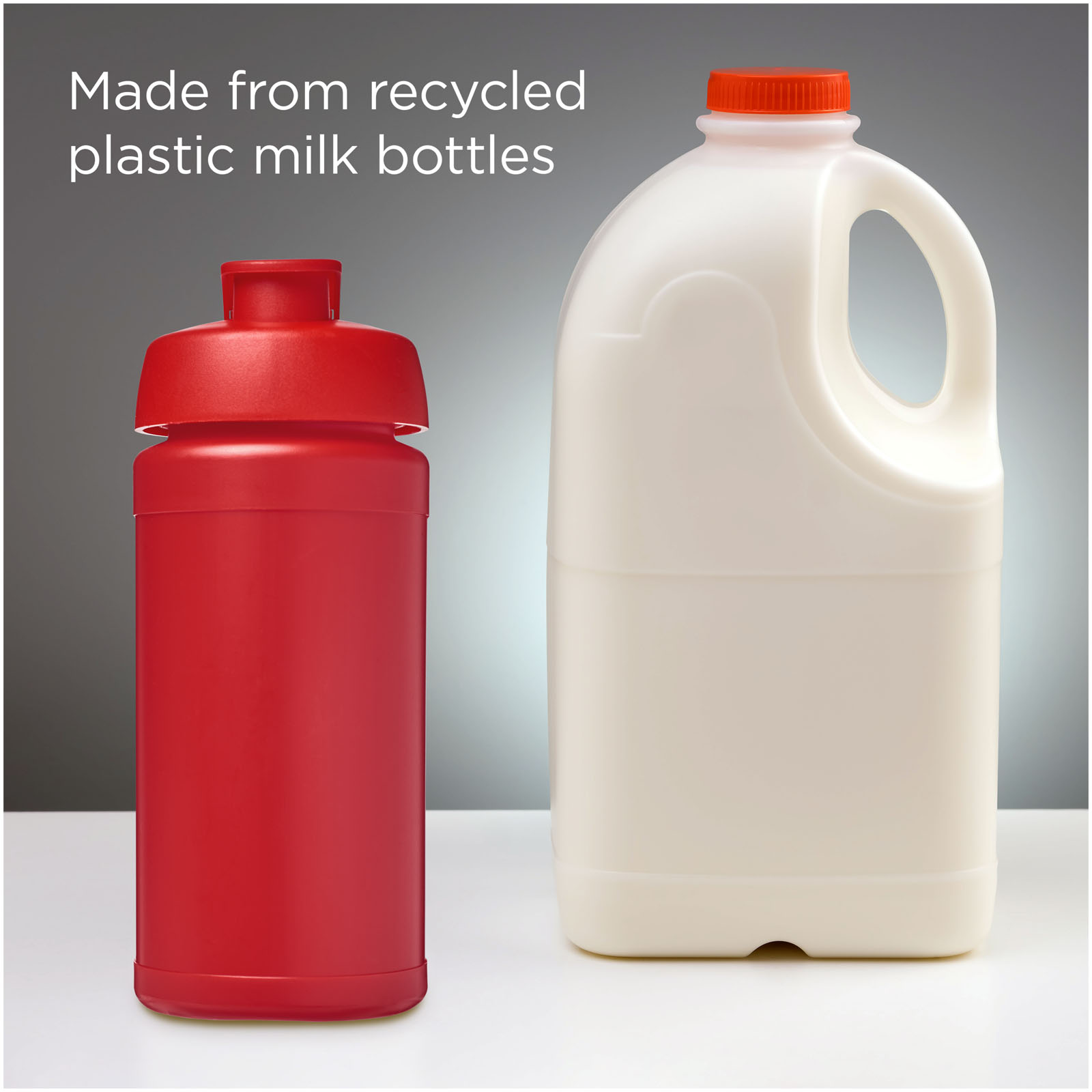 Bouteille de sport Baseline de 500 ml recyclée avec couvercle rabattable