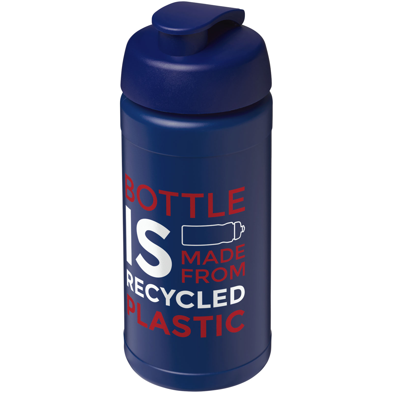 Bouteille de sport Baseline de 500 ml recyclée avec couvercle rabattable