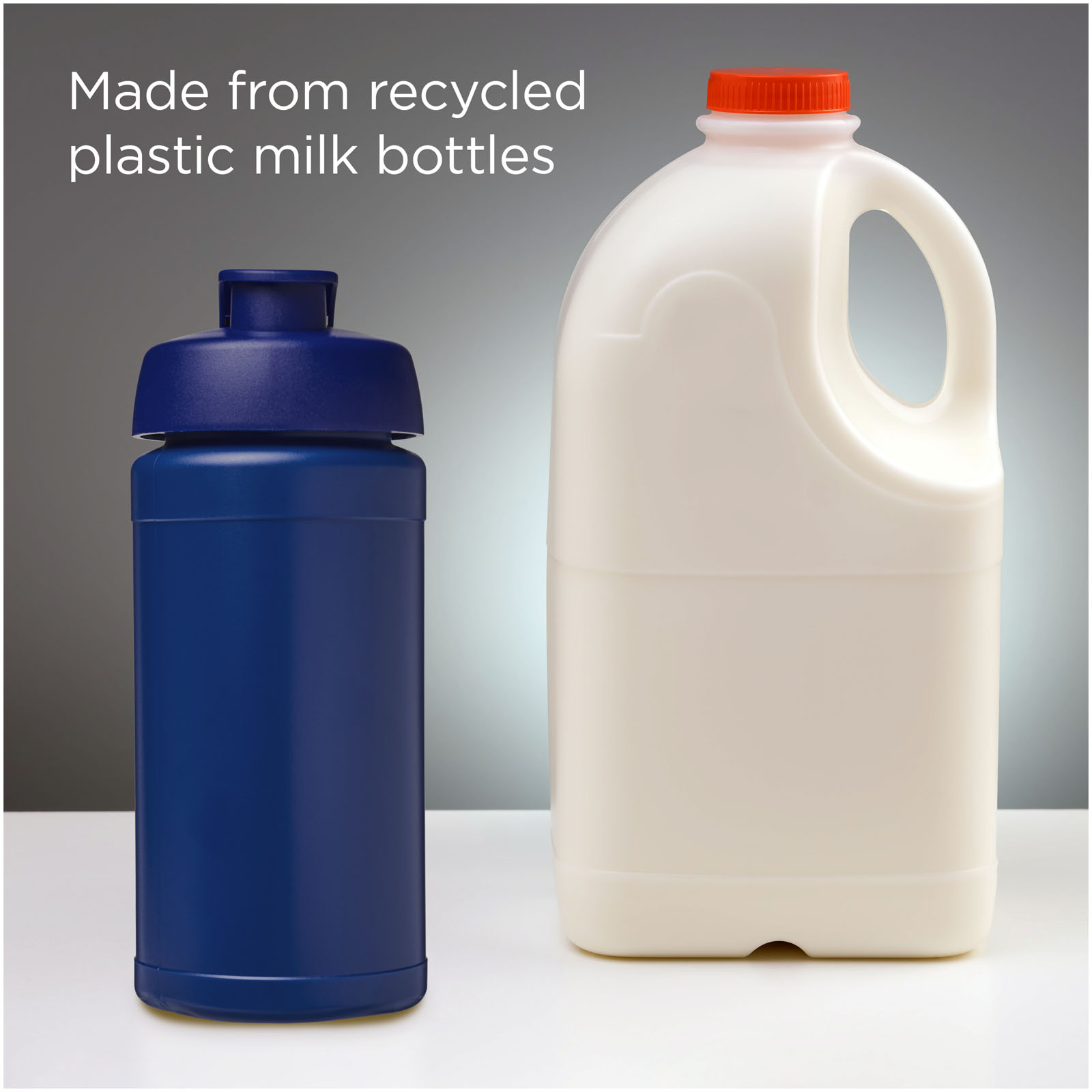 Bouteille de sport Baseline de 500 ml recyclée avec couvercle rabattable