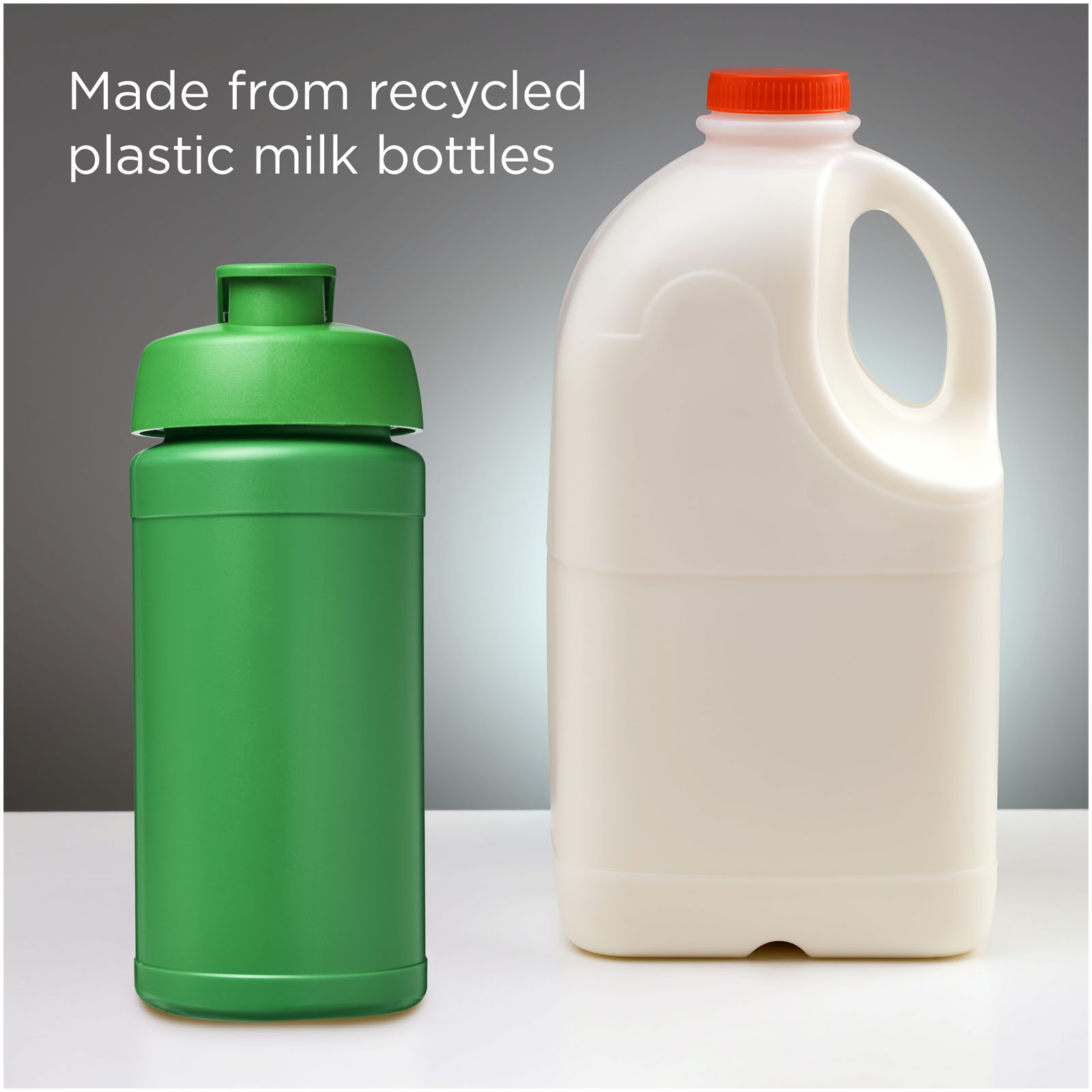 Bouteille de sport Baseline de 500 ml recyclée avec couvercle rabattable