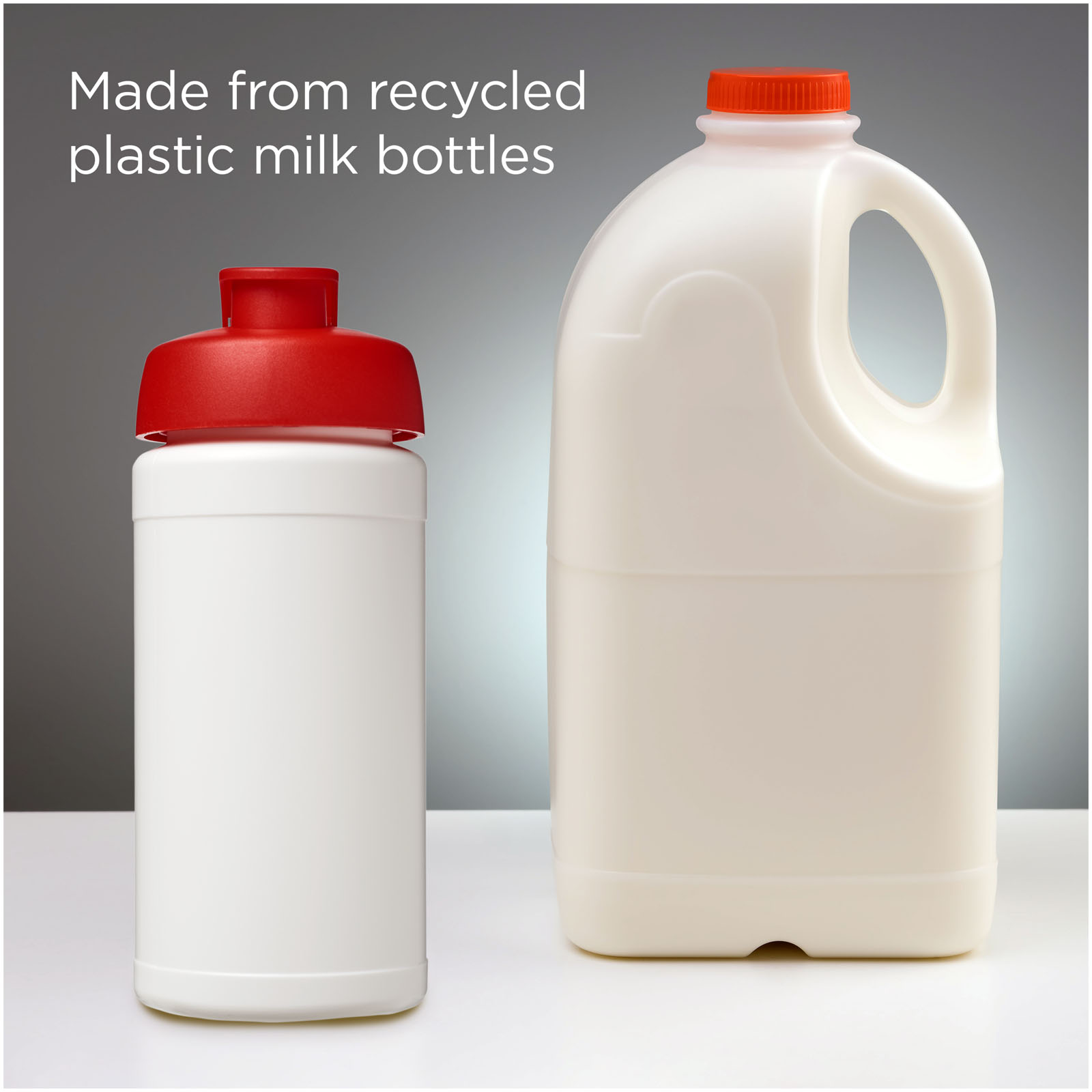 Bouteille de sport Baseline de 500 ml recyclée avec couvercle rabattable
