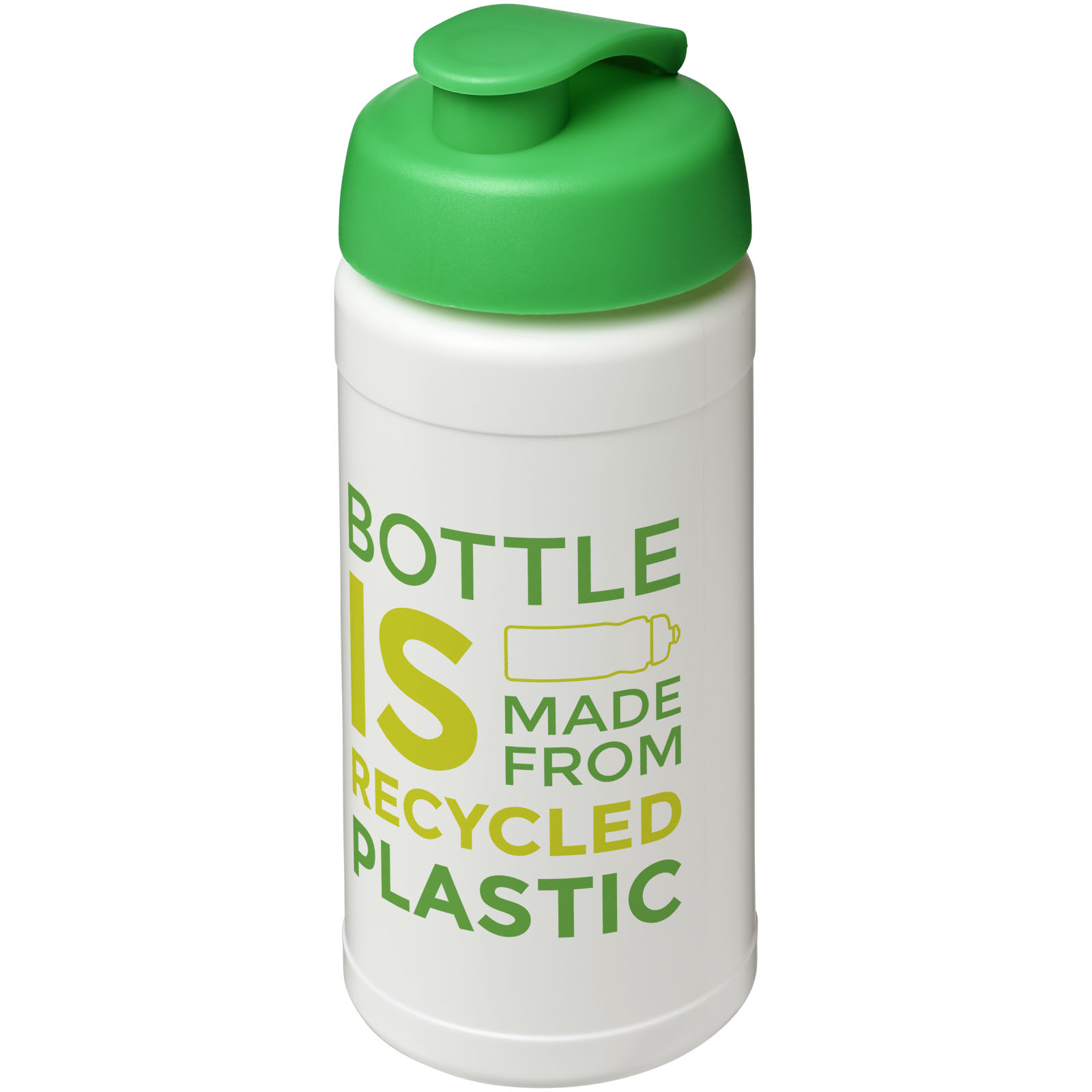 Bouteille de sport Baseline de 500 ml recyclée avec couvercle rabattable