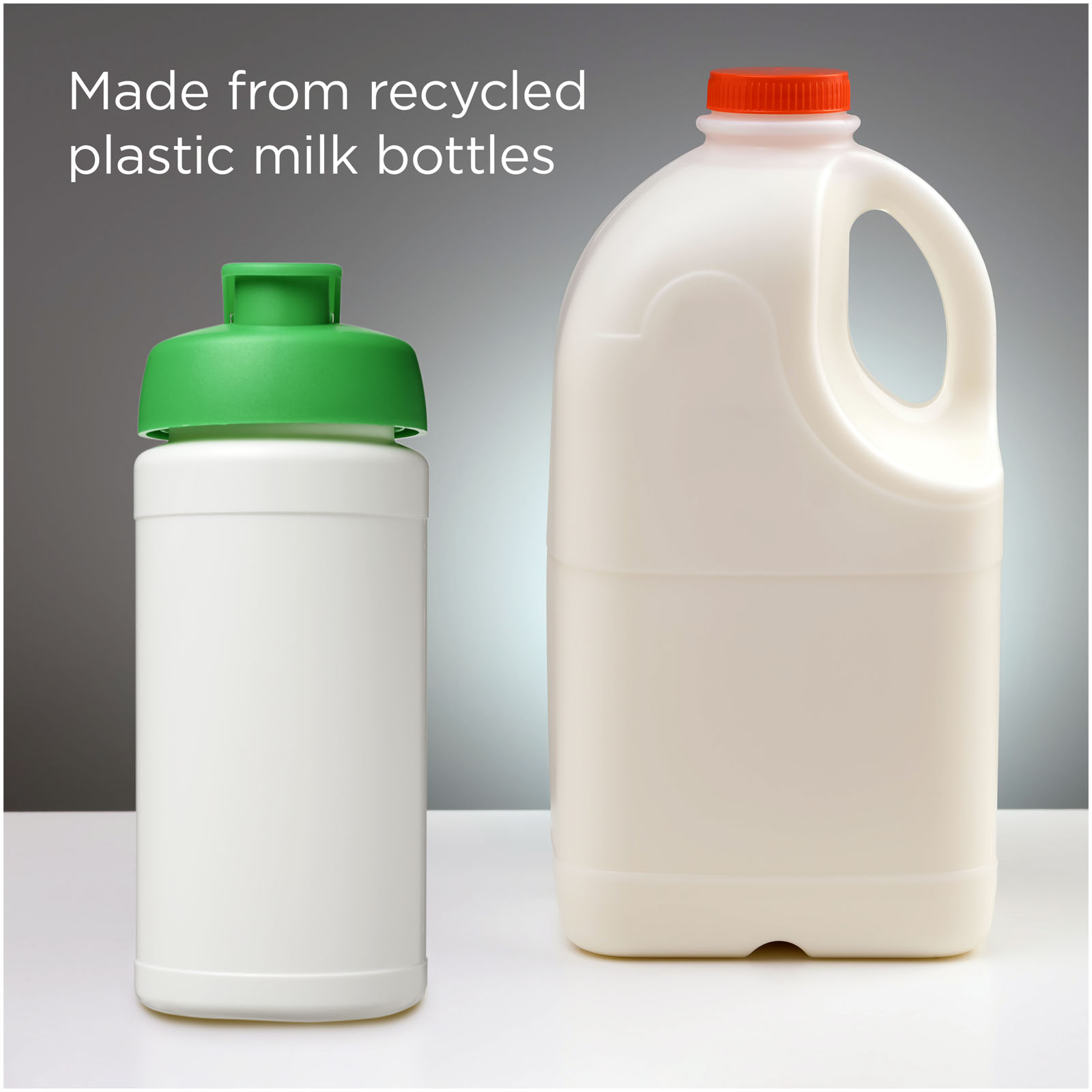 Bouteille de sport Baseline de 500 ml recyclée avec couvercle rabattable
