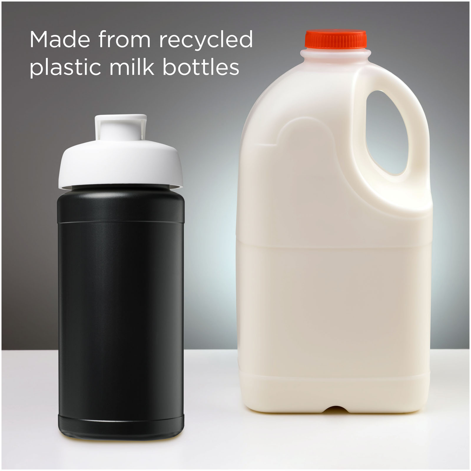 Bouteille de sport Baseline de 500 ml recyclée avec couvercle rabattable