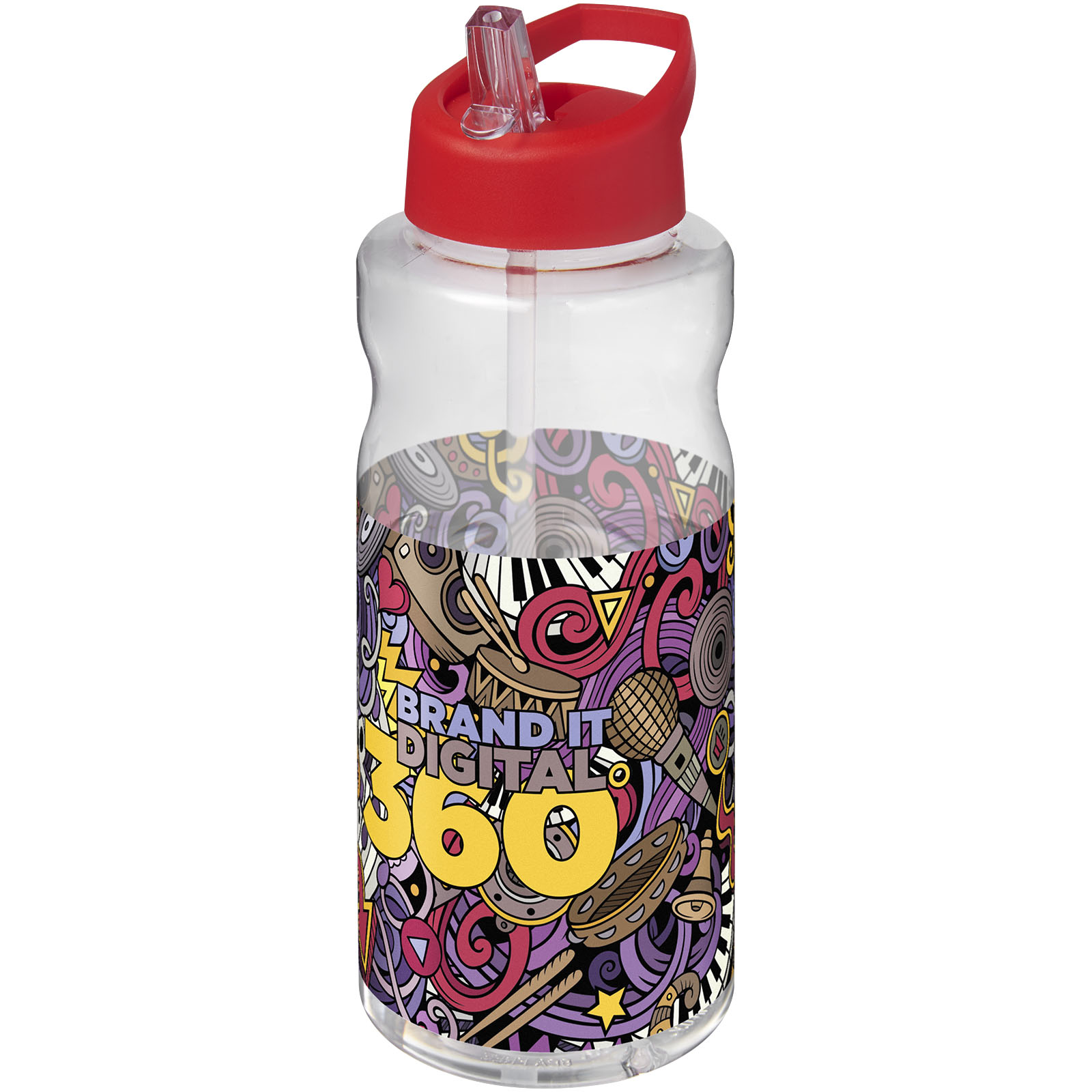 Bouteille de sport H2O Active® Big Base de 1 litre avec couvercle à bec verseur