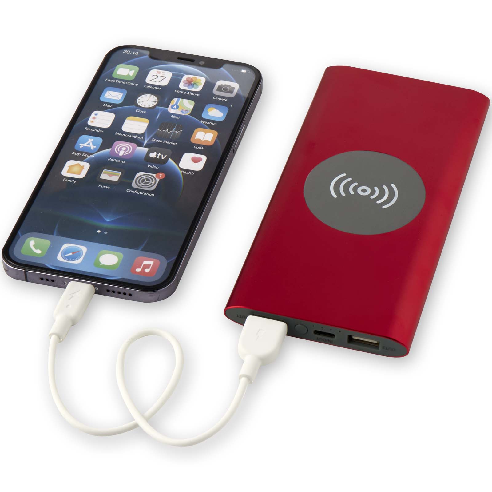 Batterie de secours sans fil en aluminium recyclé Juice type-C de 8 000 mAh