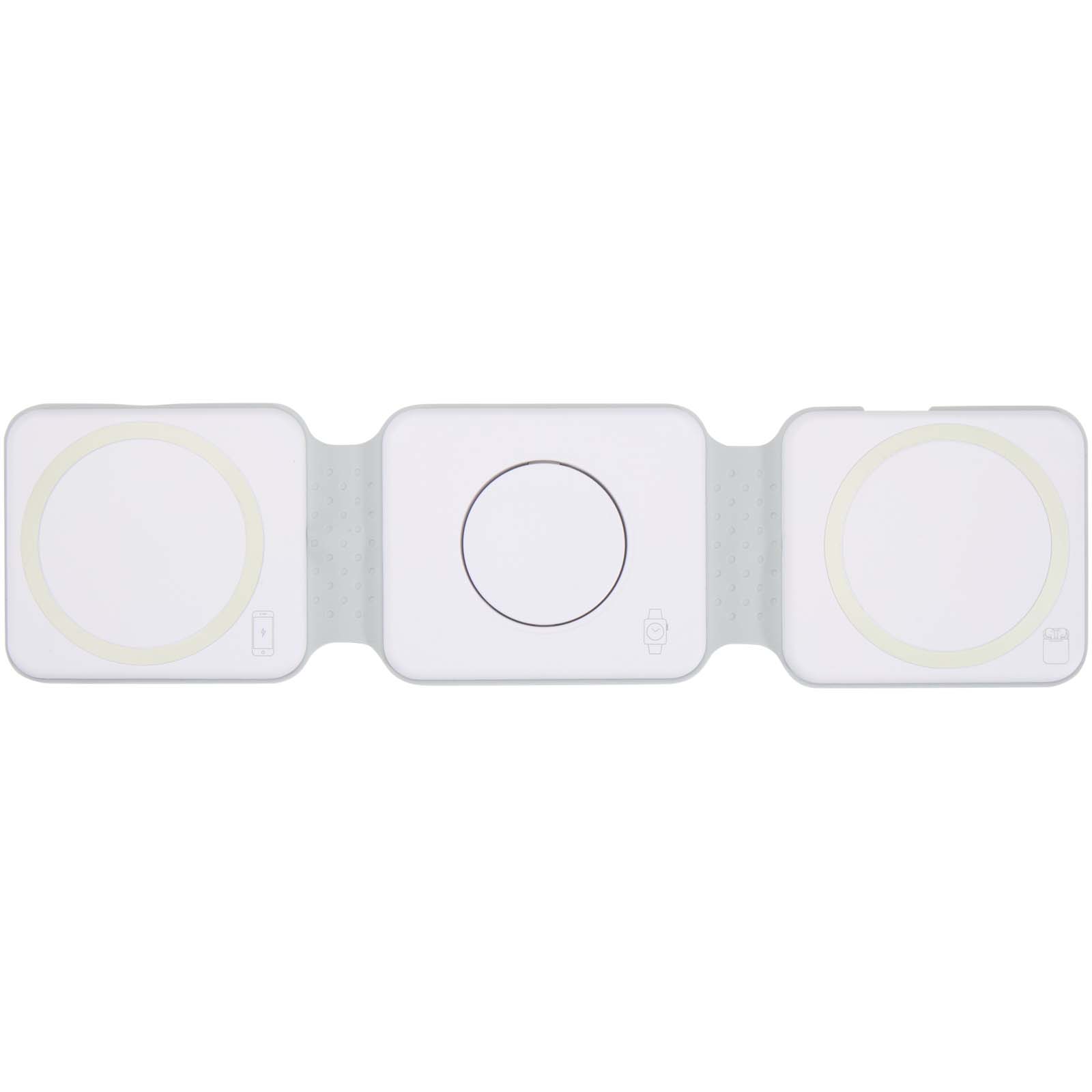 Chargeur sans fil pliable Armus 3 en 1 de 15 W en plastique recyclé