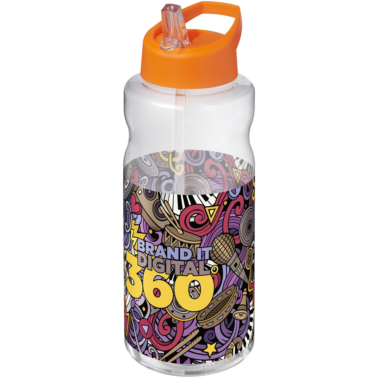 Bouteille de sport H2O Active® Big Base de 1 litre avec couvercle à bec verseur
