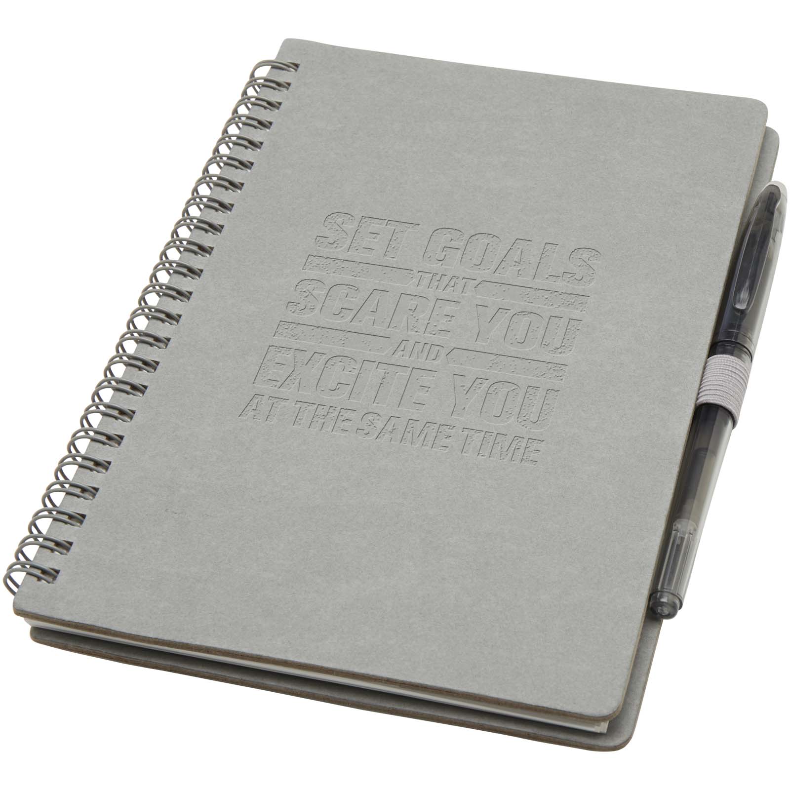 Carnet A5 à couverture souple réutilisable et parure de stylos Slate (encre noire)