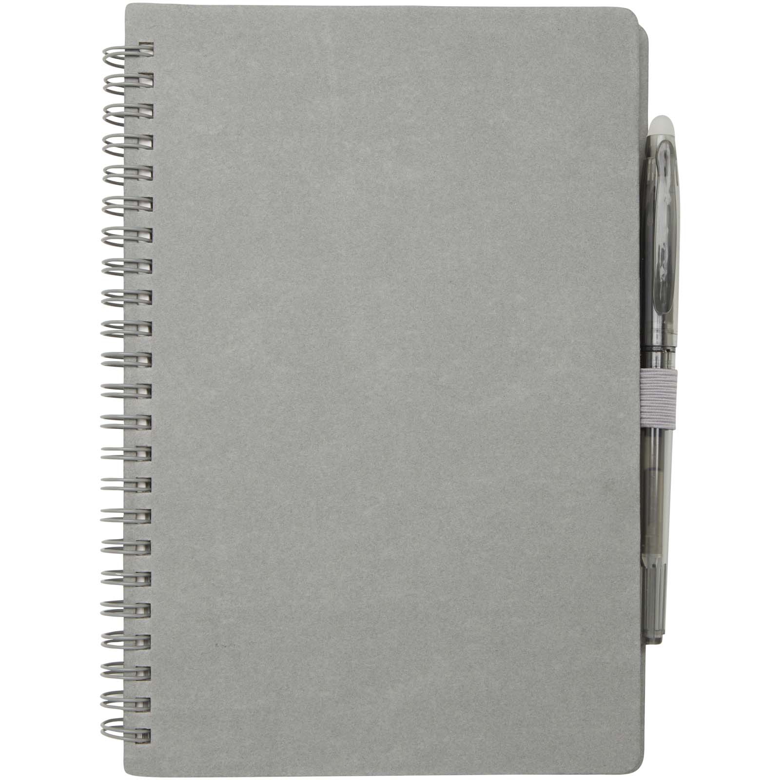 Carnet A5 à couverture souple réutilisable et parure de stylos Slate (encre noire)