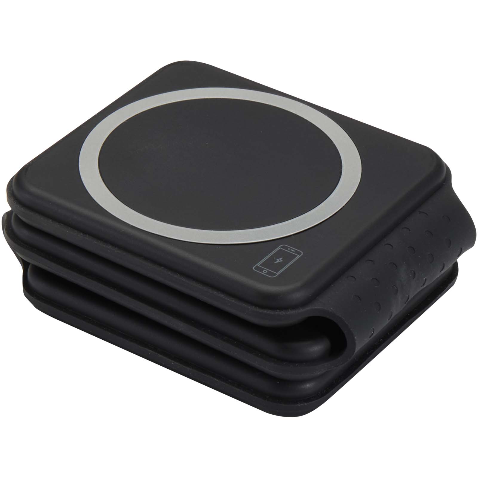 Chargeur sans fil pliable Armus 3 en 1 de 15 W en plastique recyclé