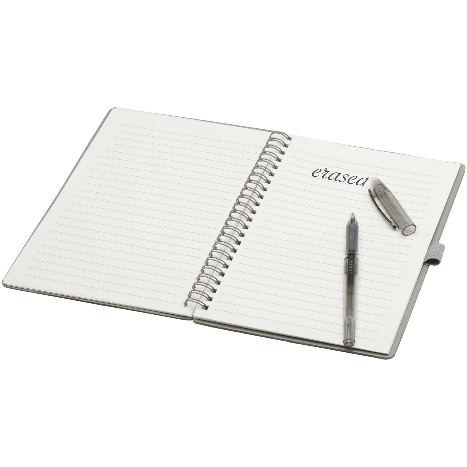 Carnet A5 à couverture souple réutilisable et parure de stylos Slate (encre noire)