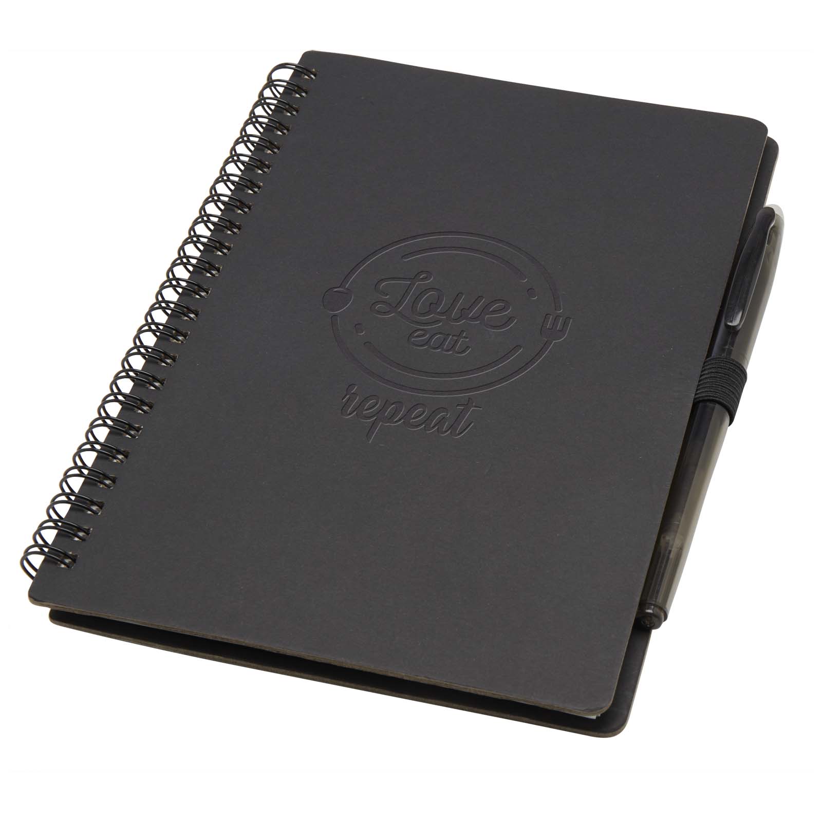 Carnet A5 à couverture souple réutilisable et parure de stylos Slate (encre noire)