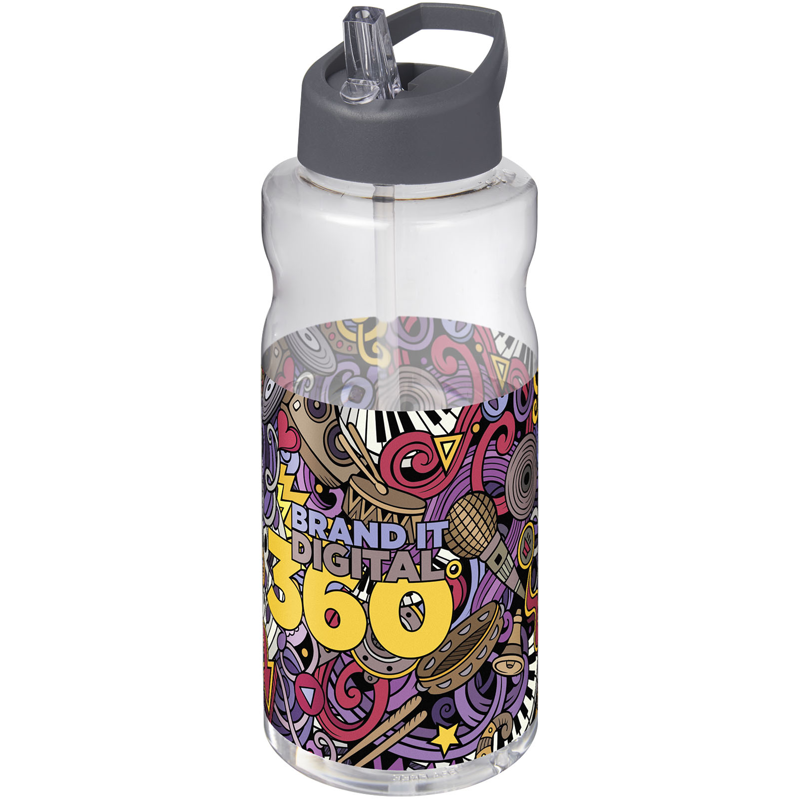 Bouteille de sport H2O Active® Big Base de 1 litre avec couvercle à bec verseur