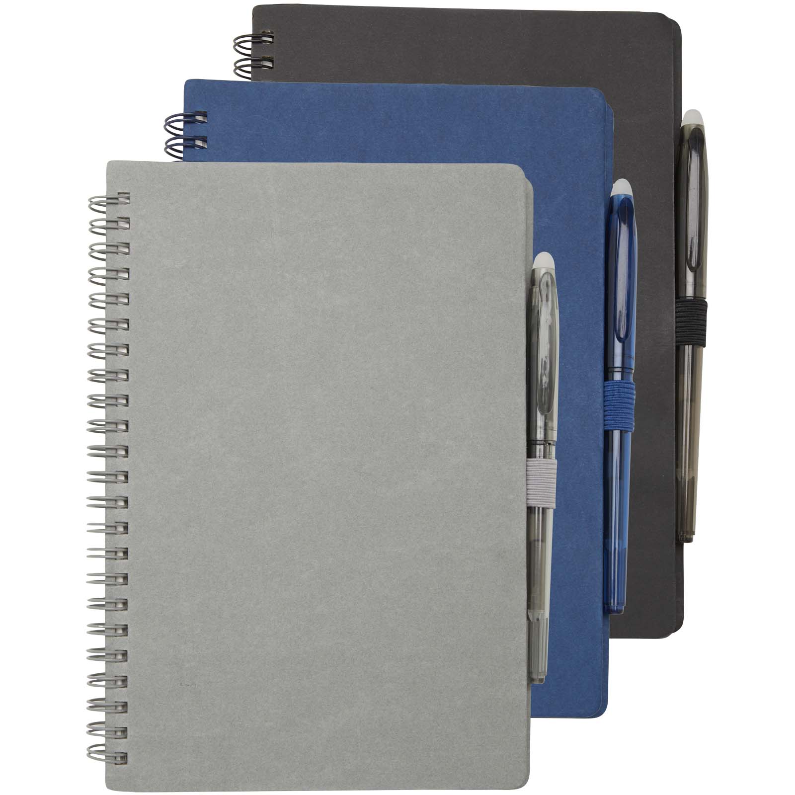Carnet A5 à couverture souple réutilisable et parure de stylos Slate (encre noire)