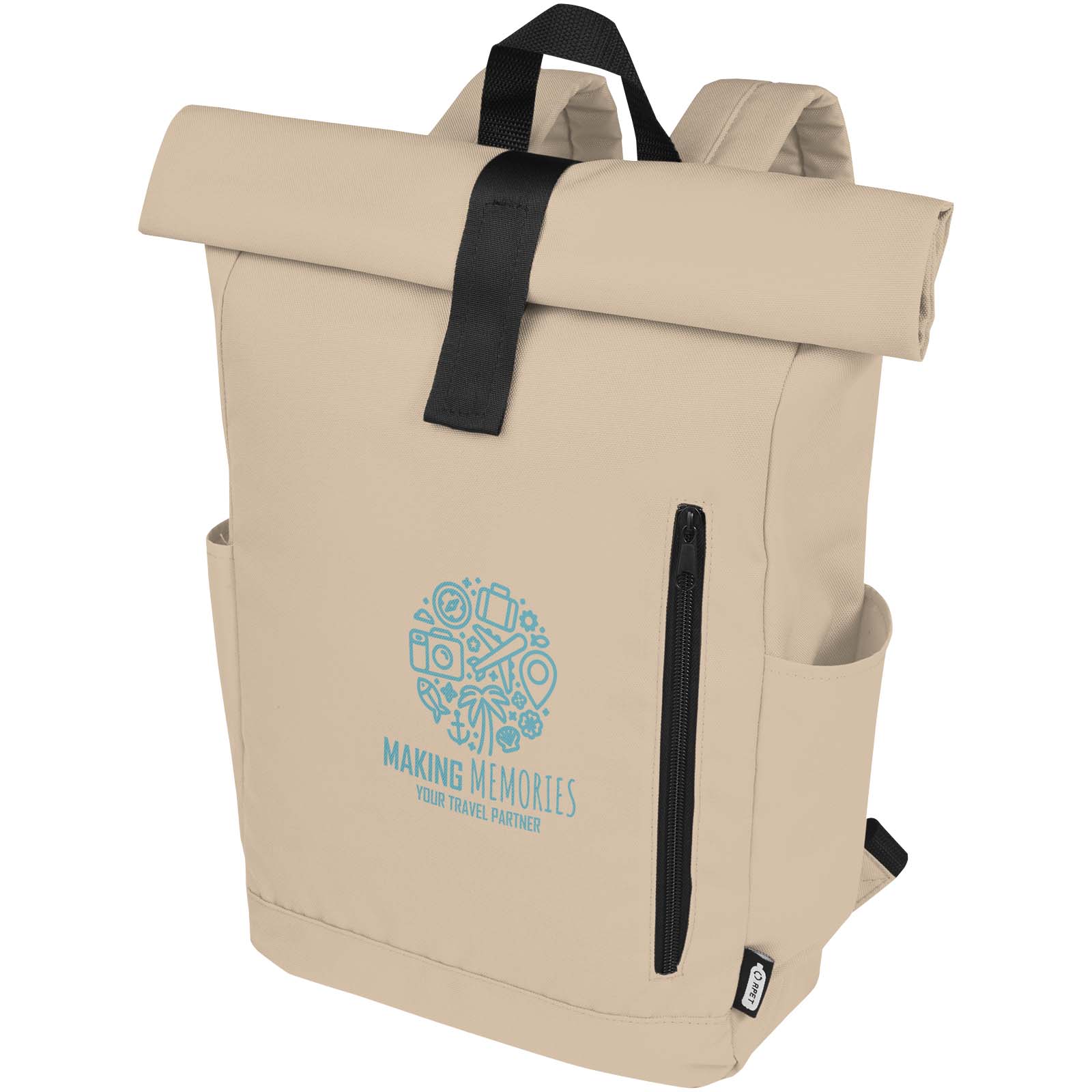 Sac à dos Byron de 18 L en RPET GRS 15,6" avec dessus enroulable