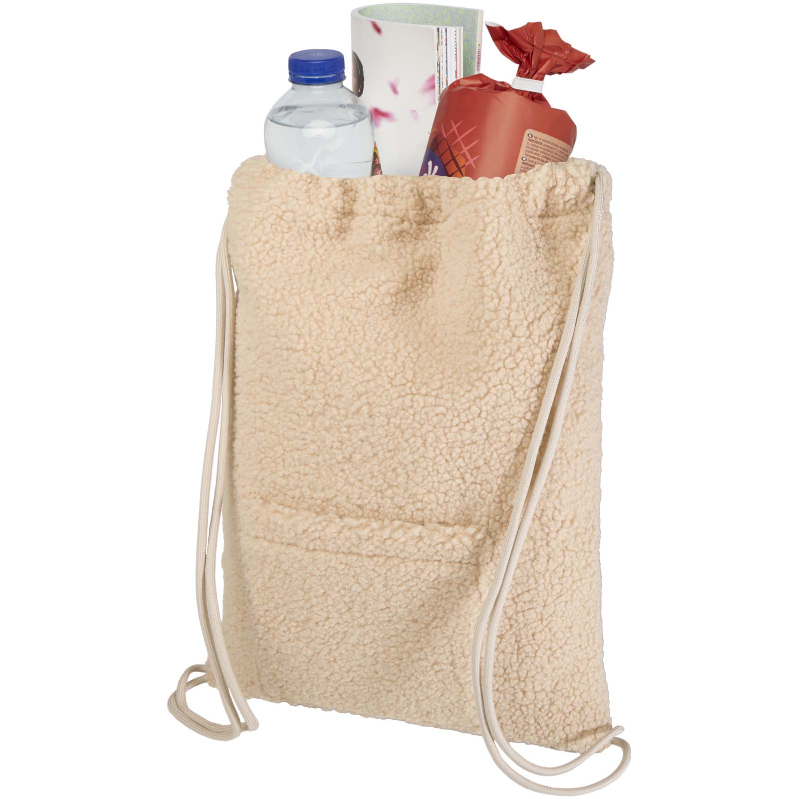 Sac à dos avec cordon sherpa recyclé GRS de 9 L Bear