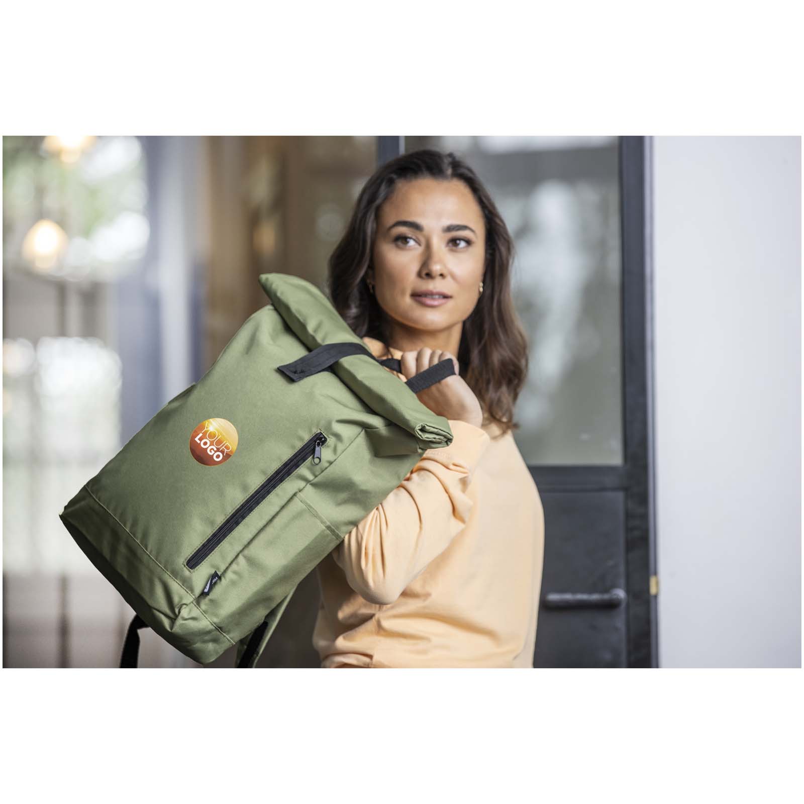 Sac à dos Byron de 18 L en RPET GRS 15,6" avec dessus enroulable
