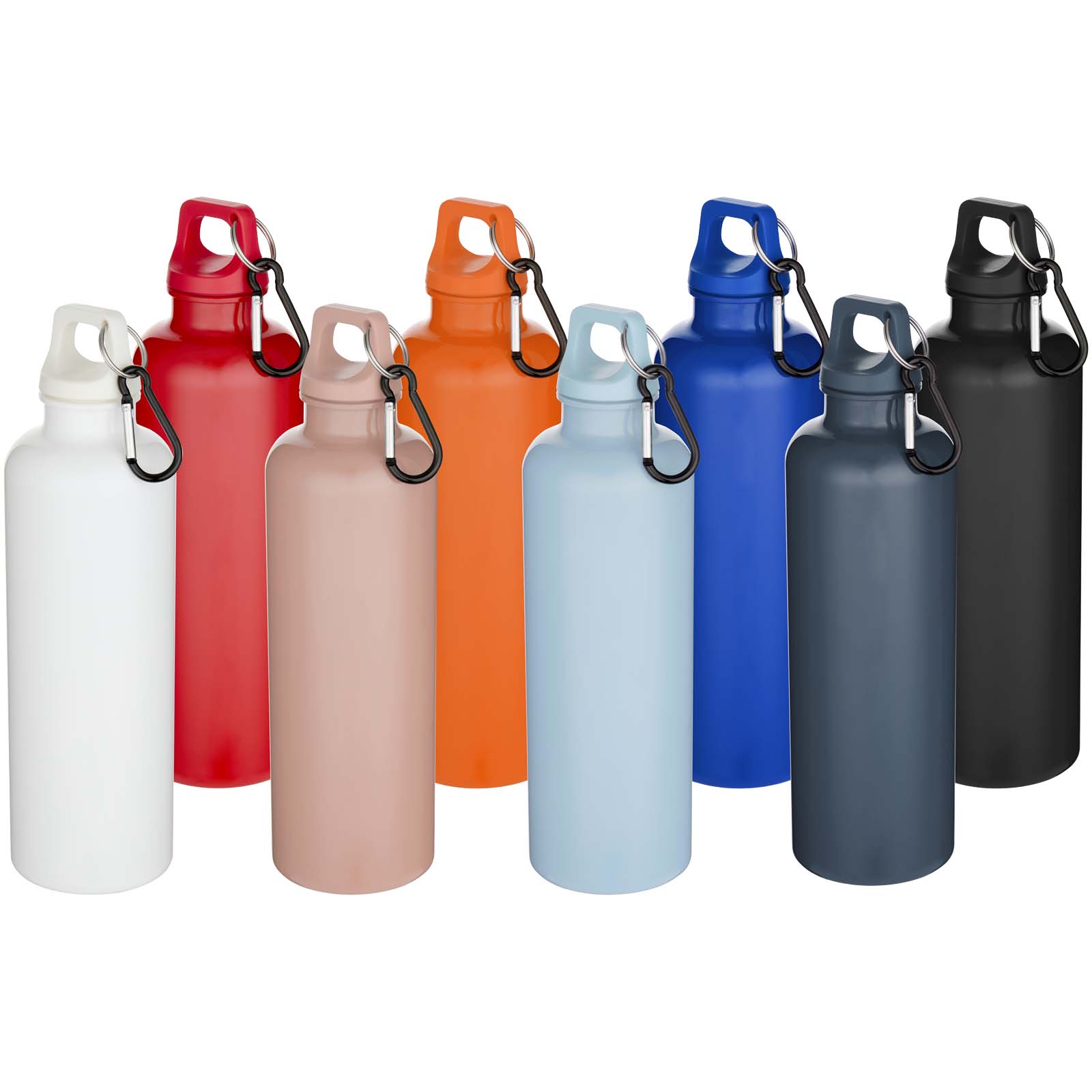 Bouteille d’eau Oregon de 750 ml en plastique recyclé uni certifié RCS avec mousqueton