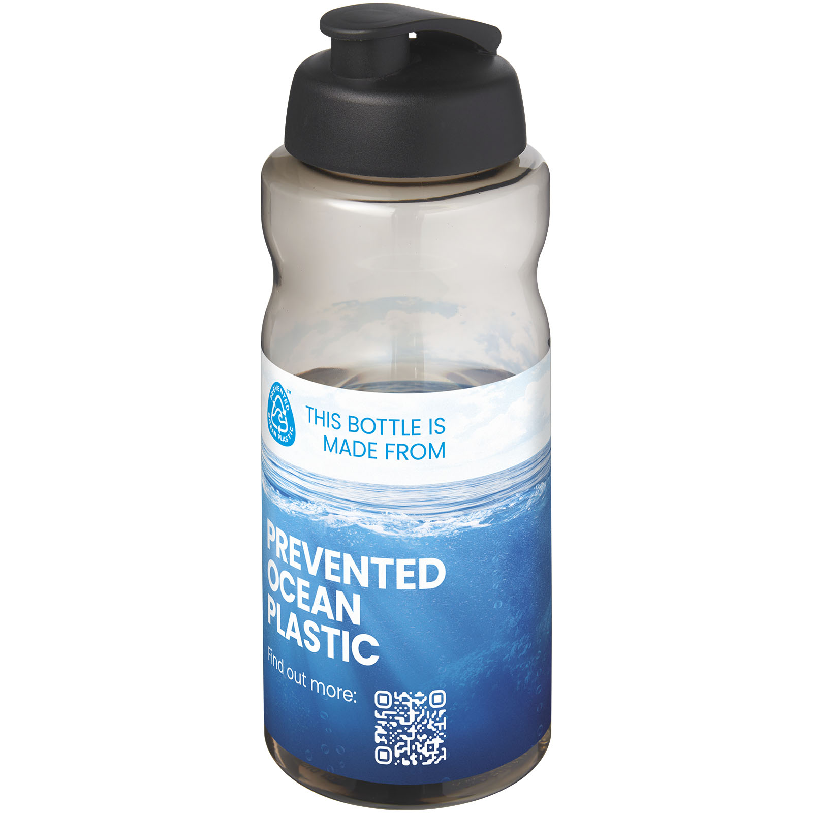 Bouteille de sport H2O Active® Eco Big Base de 1 litre à couvercle rabattable