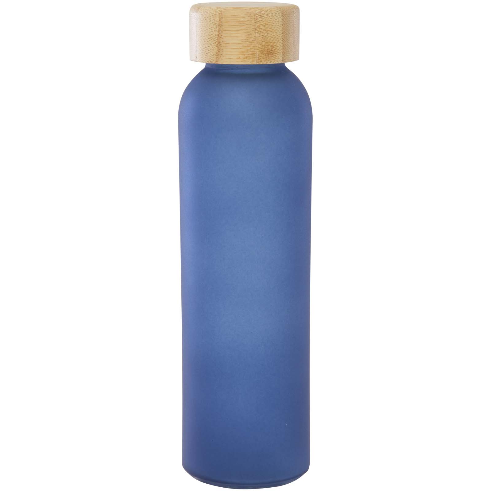 Bouteille en verre sodocalcique mat Lume de 500 ml avec couvercle en bambou
