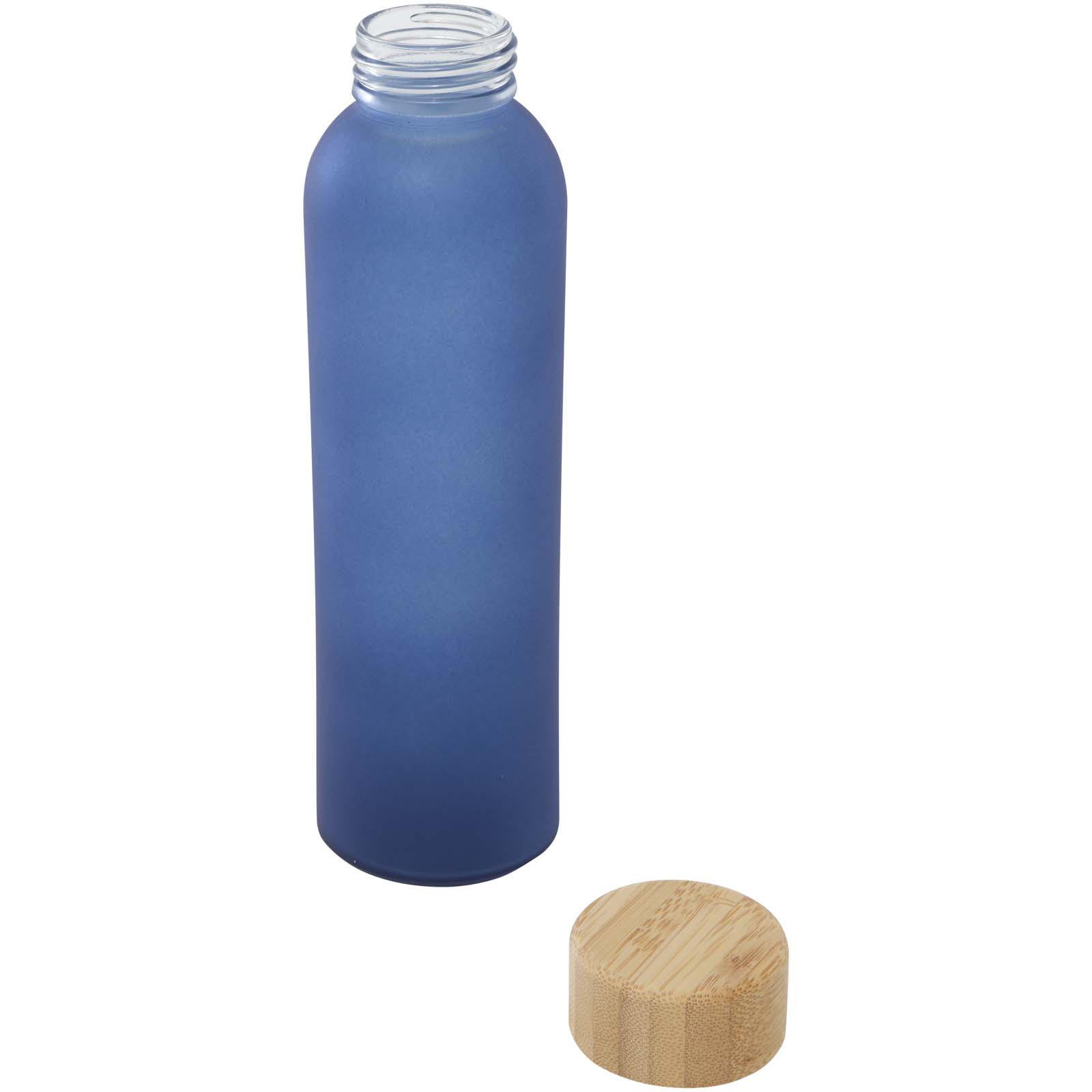 Bouteille en verre sodocalcique mat Lume de 500 ml avec couvercle en bambou